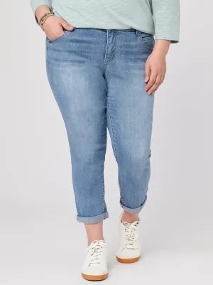"Ab"solution® Light Blue Denim Plus Ankle Skimmer Skinny Jeans