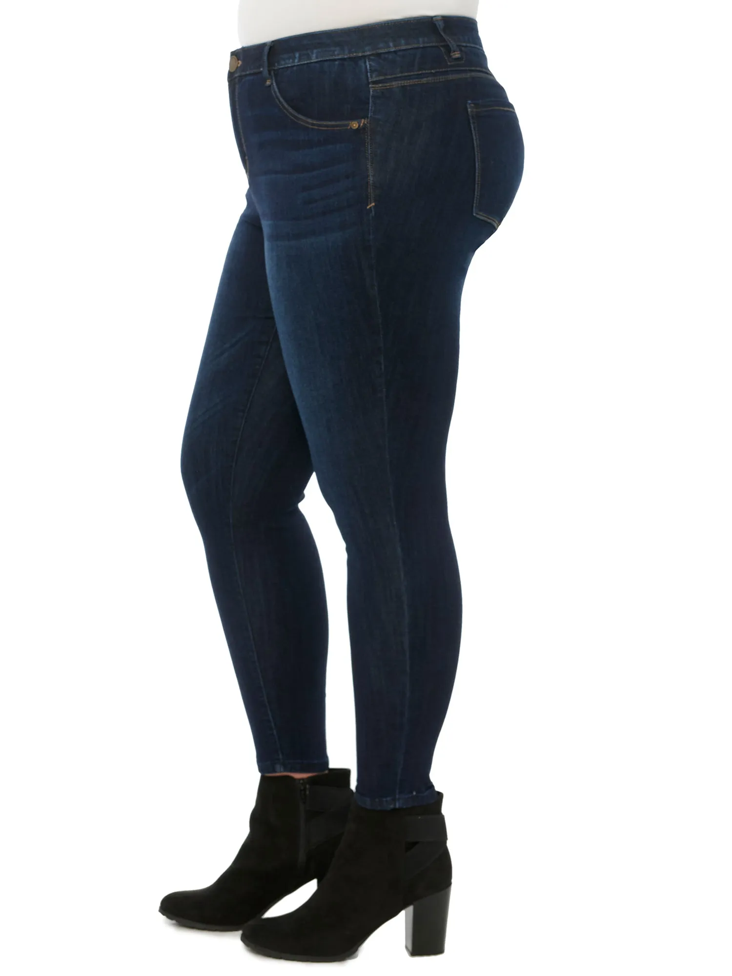 "Ab"solution® Premium Modern High Rise Ankle Length Skinny Jeans
