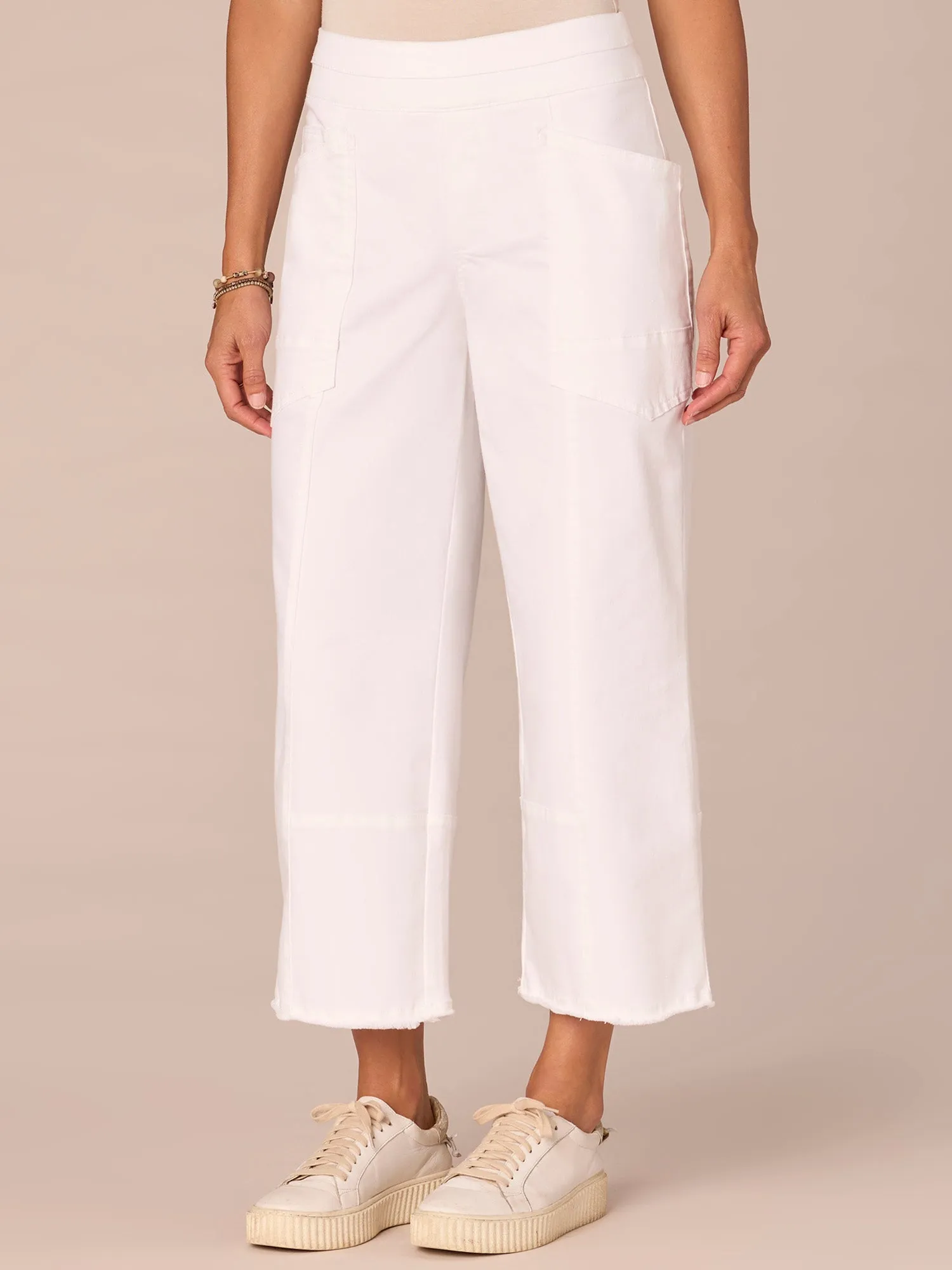 "Ab"solution Skyrise Cropped Glider Wide Leg Plus Size Jeans