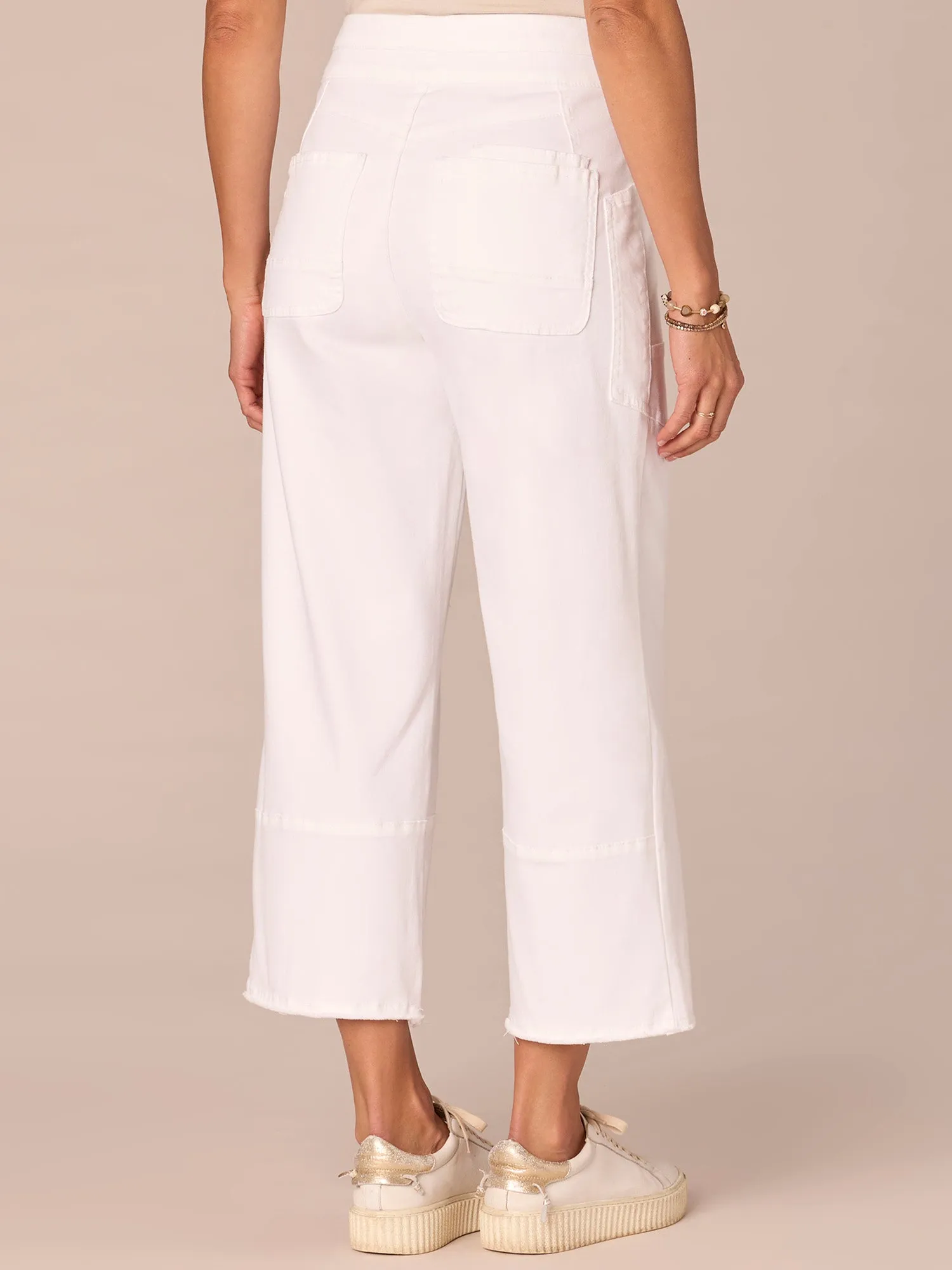 "Ab"solution Skyrise Cropped Glider Wide Leg Plus Size Jeans