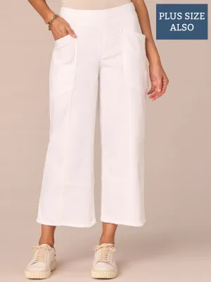 "Ab"solution Skyrise Cropped Glider Wide Leg Plus Size Jeans