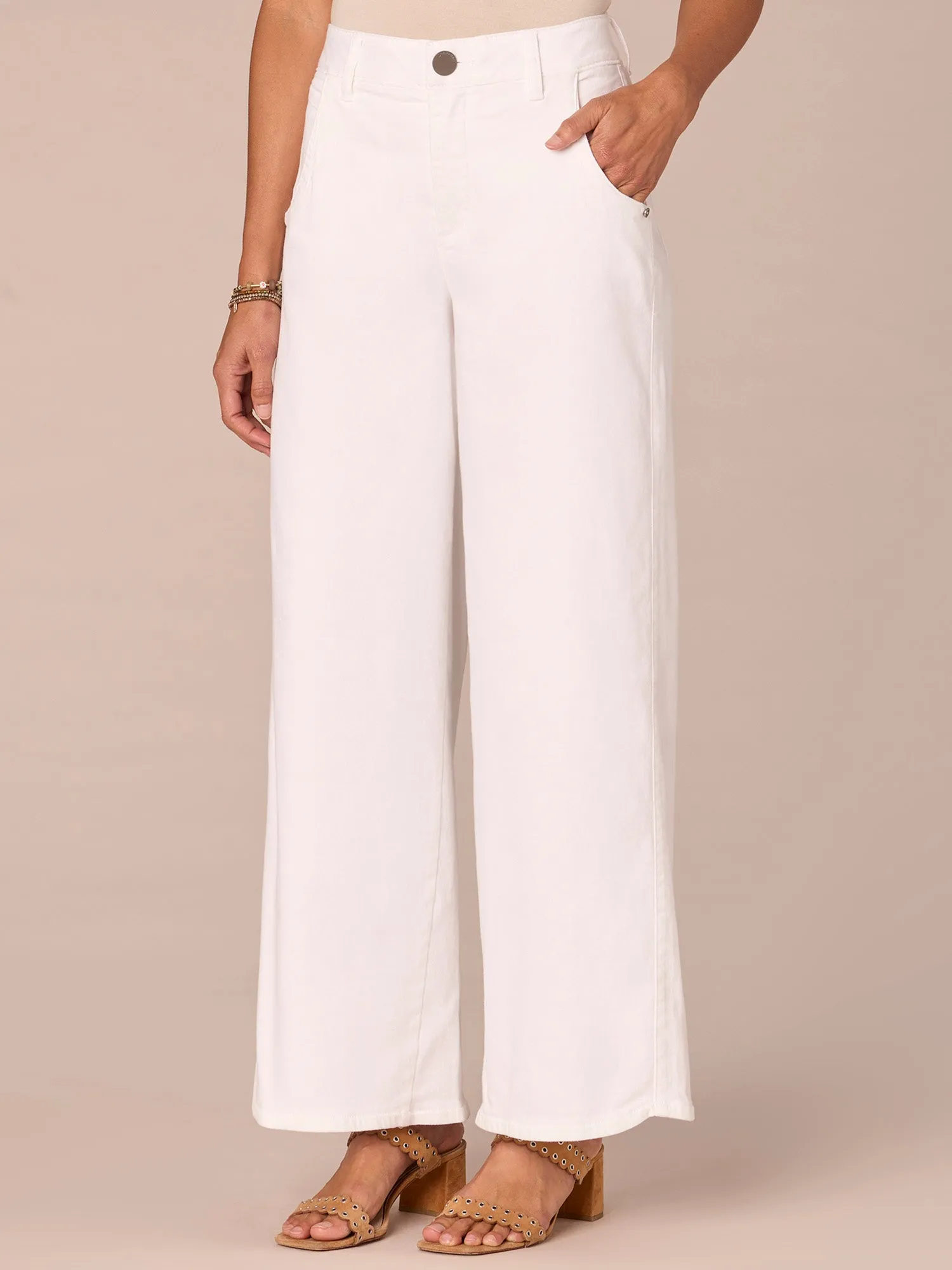 "Ab"solution Skyrise Dart Seam Wide Leg Jeans with Tulip Hem