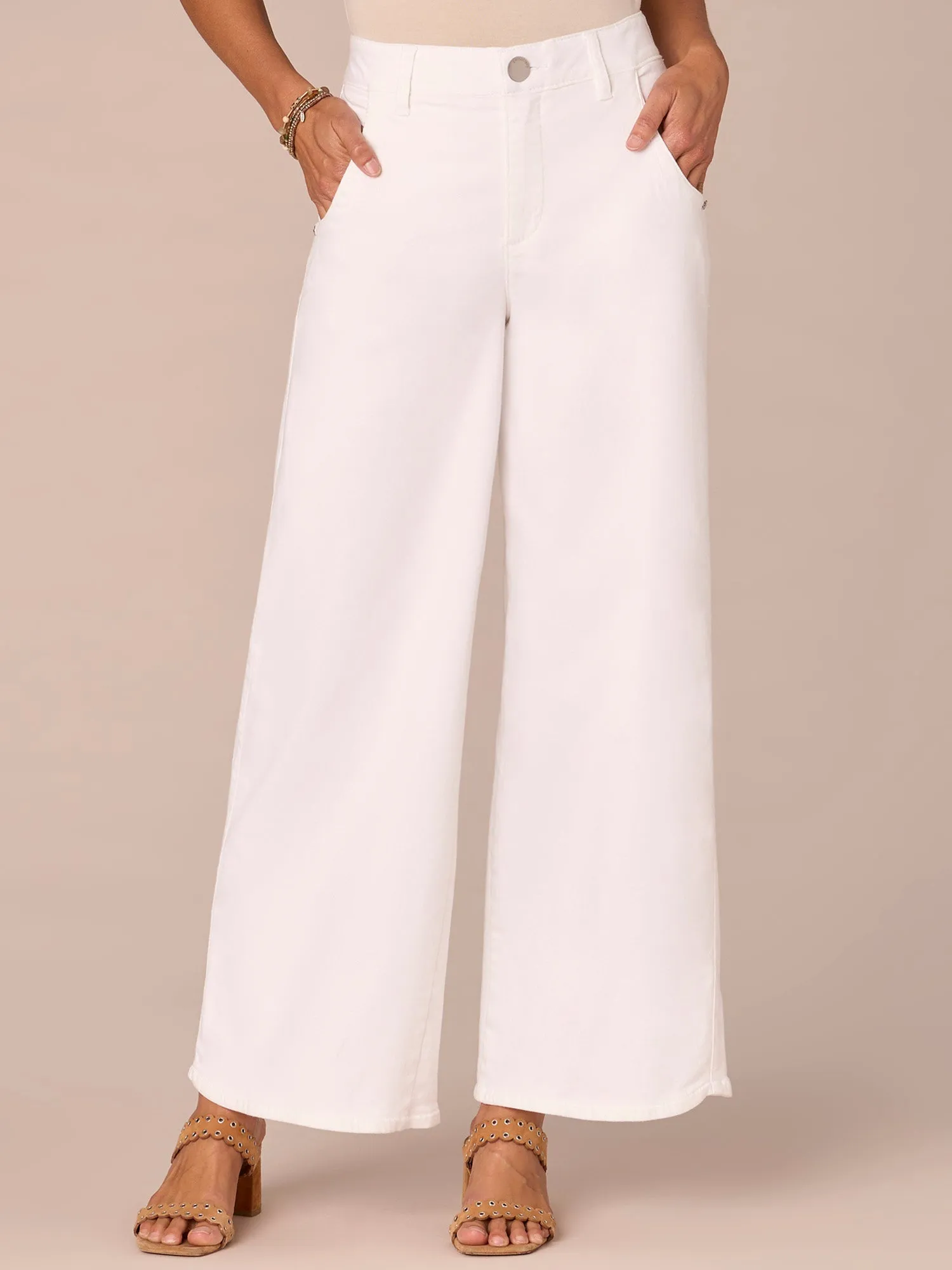 "Ab"solution Skyrise Dart Seam Wide Leg Jeans with Tulip Hem