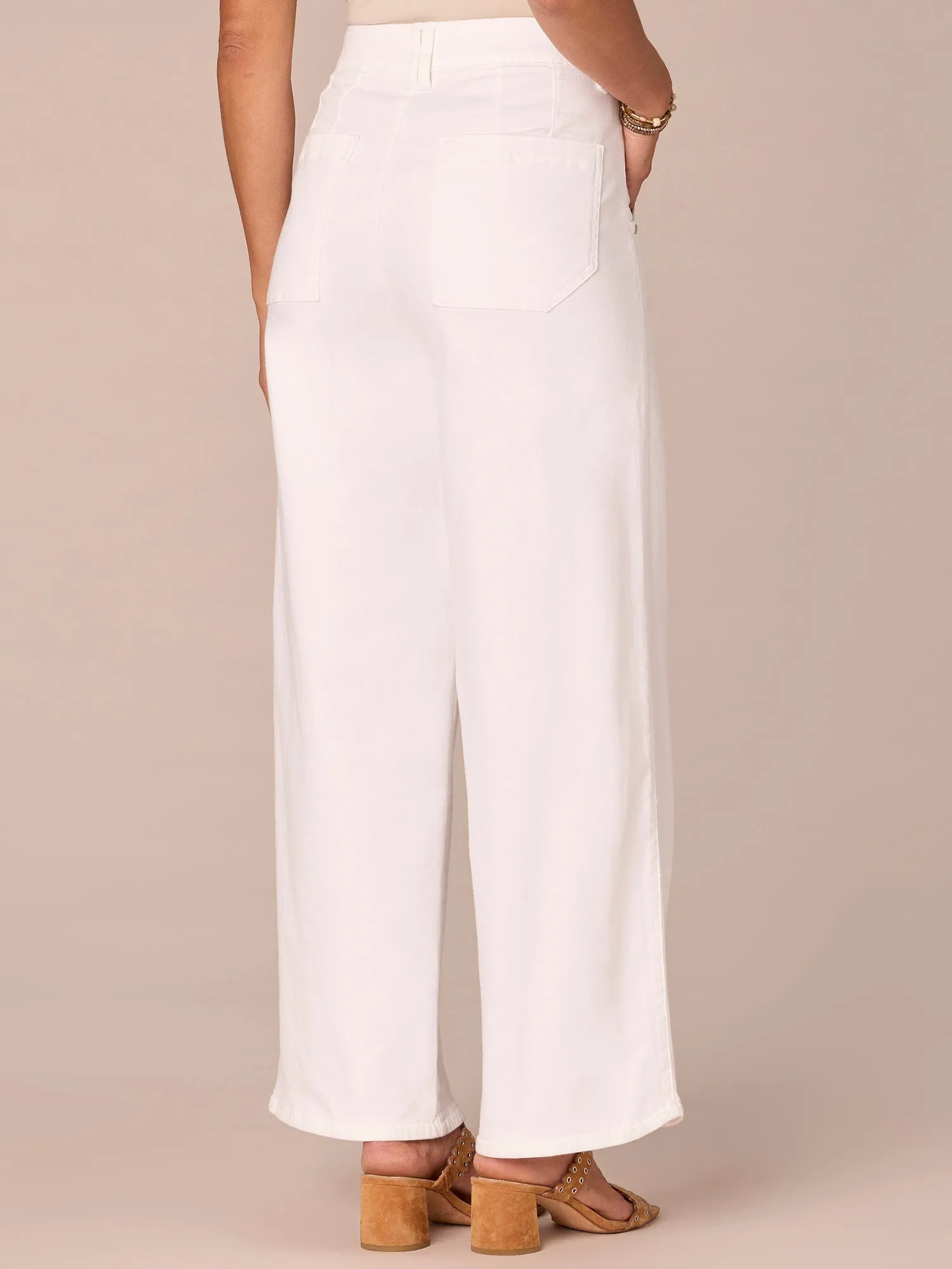 "Ab"solution Skyrise Dart Seam Wide Leg Jeans with Tulip Hem