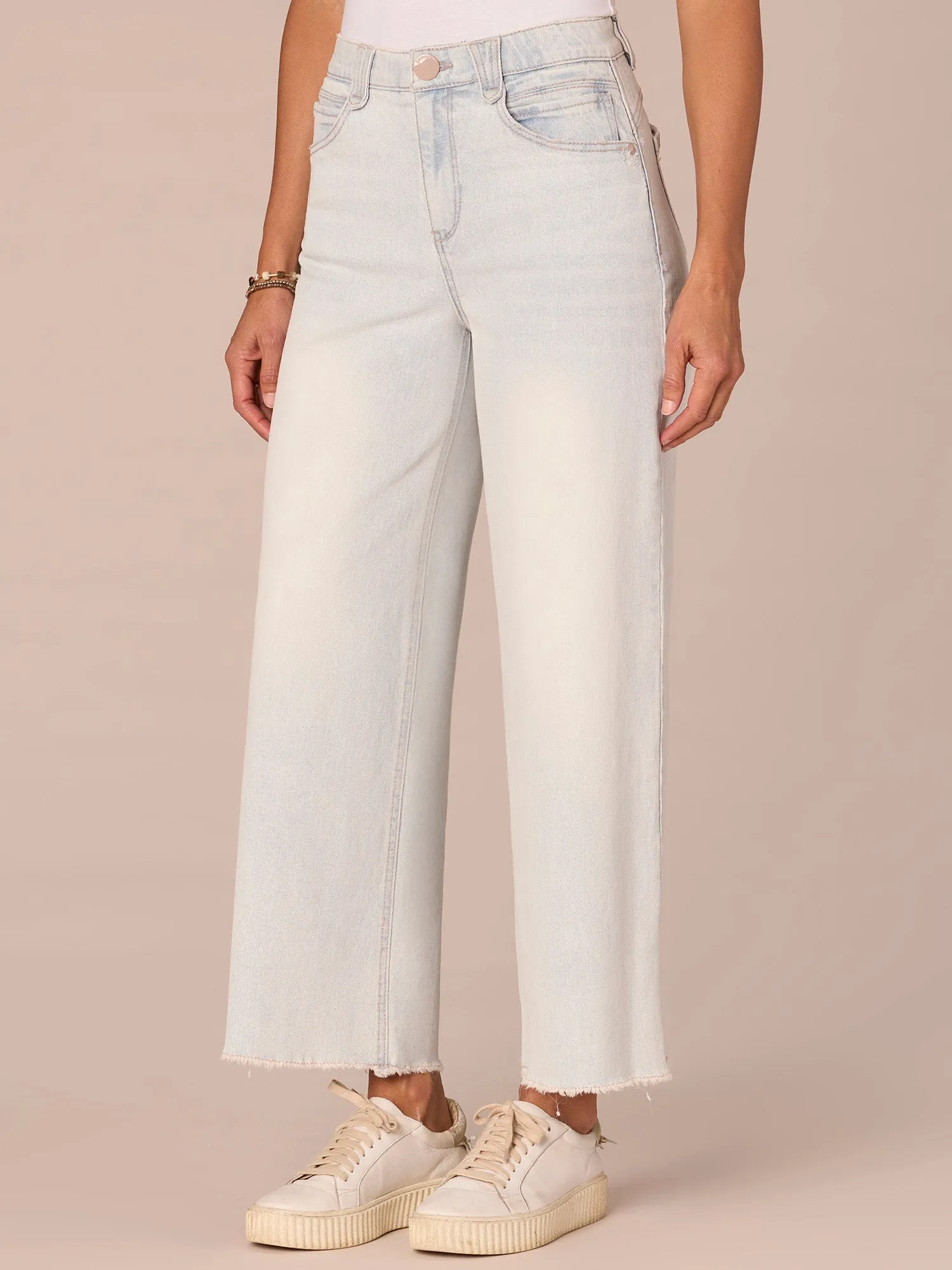 "Ab"solution Skyrise Round Up Boyfriend Wide Leg Plus Size Jeans