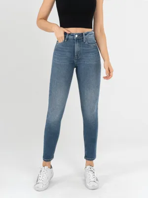 Ref: 065539 Jean Skinny stretch, tiro alto, tono azul medio oscuro