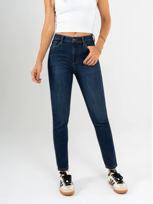 Ref: 065672 Jean Skinny stretch, tiro alto, tono azul medio oscuro
