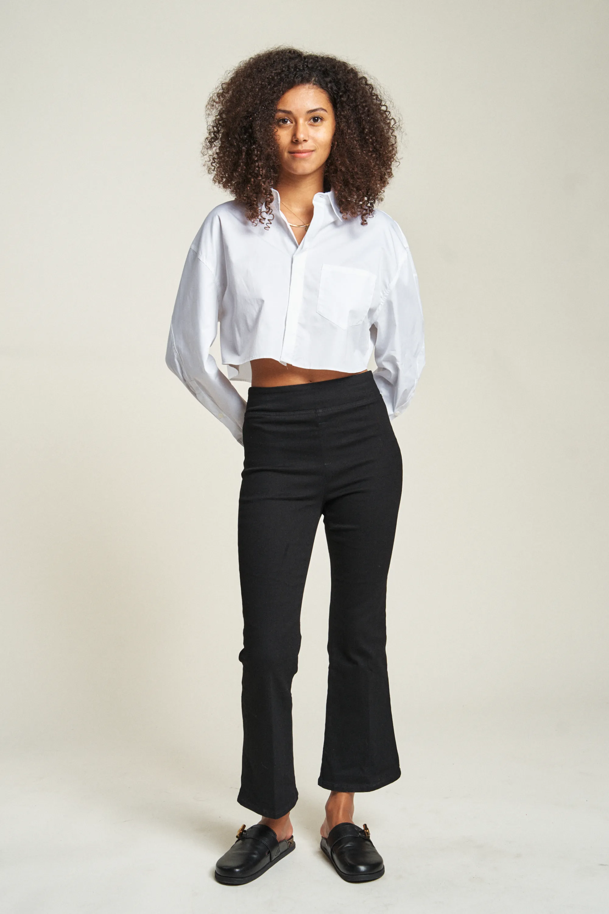 Roxbury High Rise Flare Black