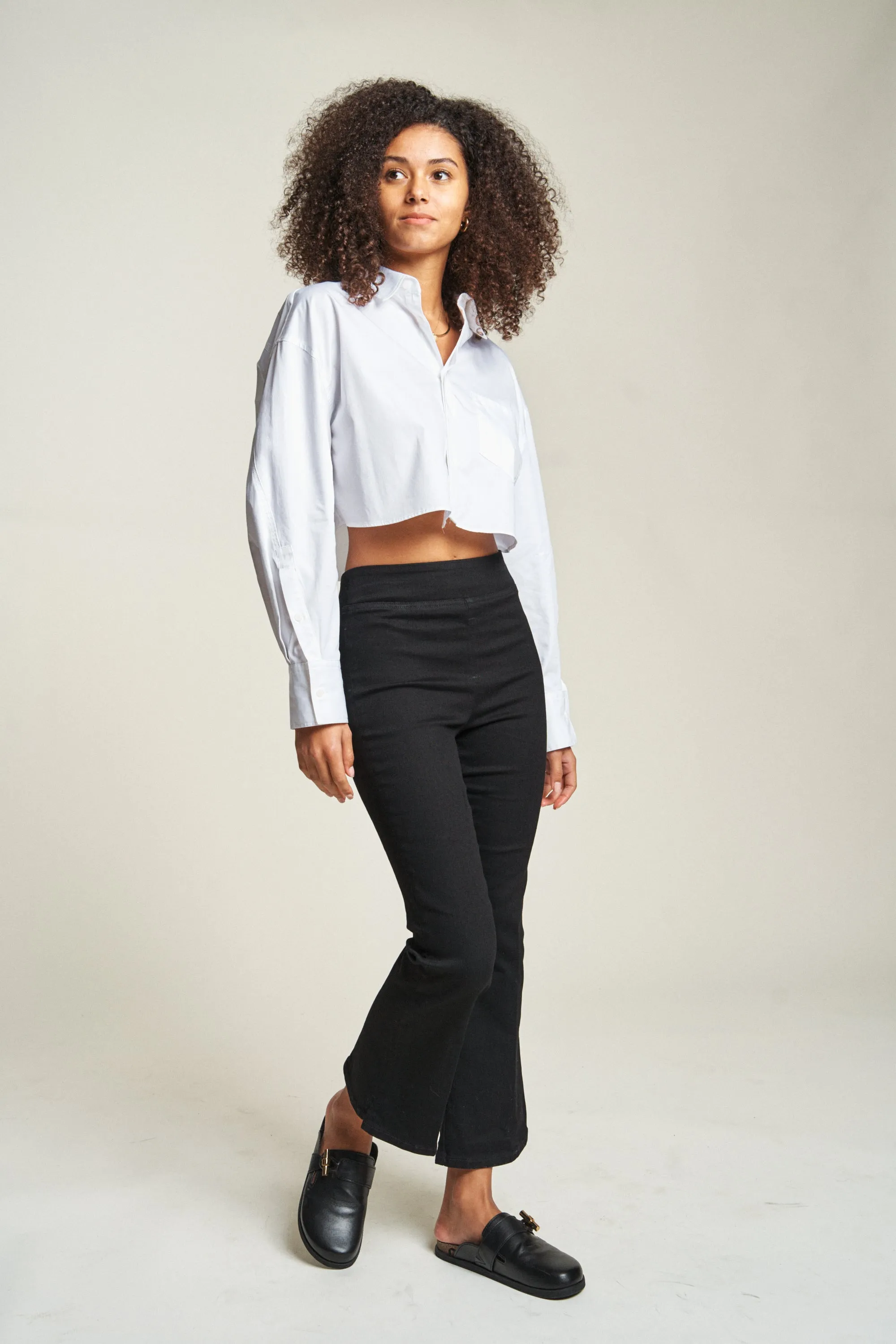 Roxbury High Rise Flare Black
