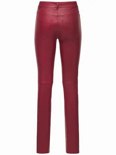 Saint Laurent High-Waisted Leather Pants