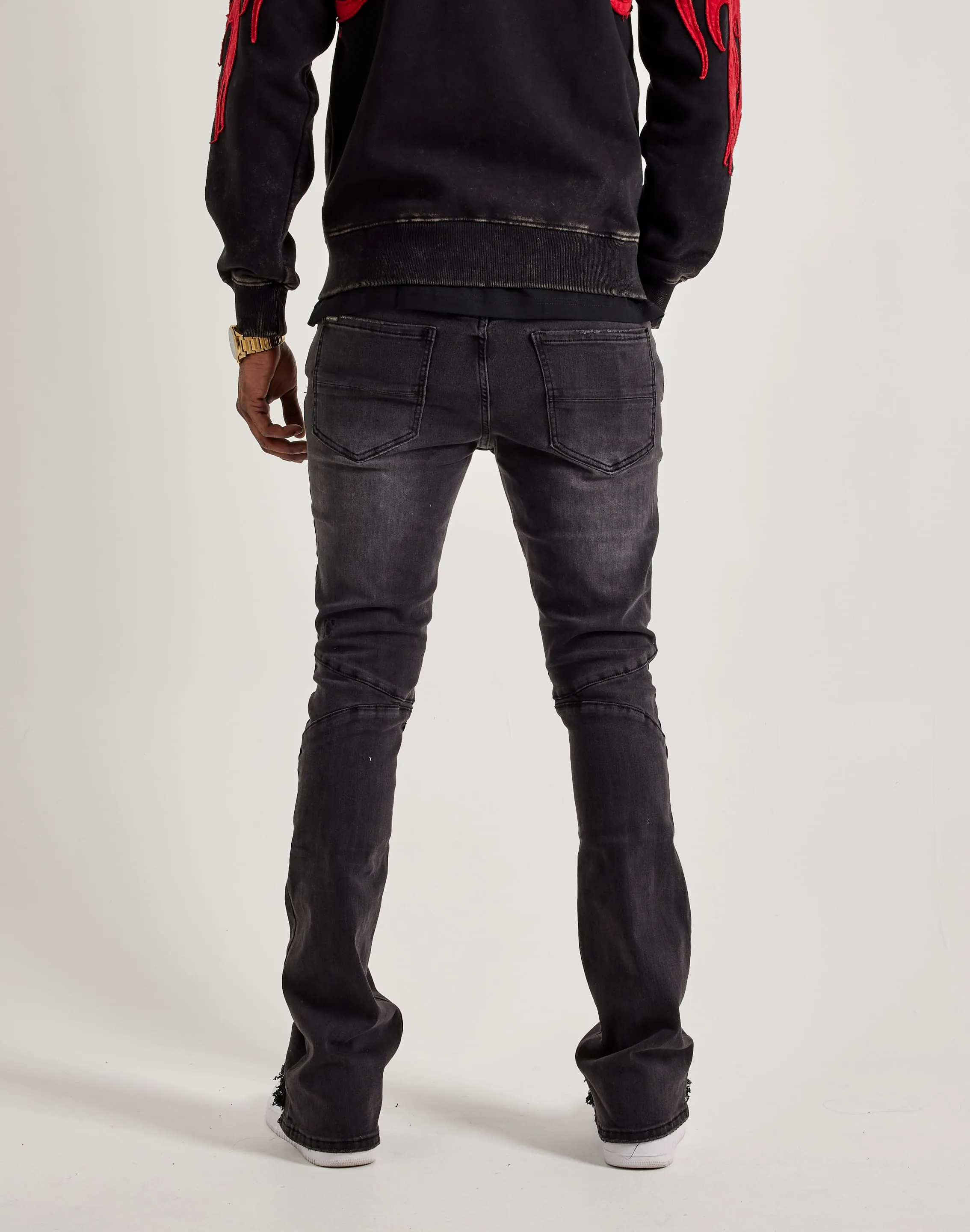 Serenede Nickel Stacked Flare Jeans