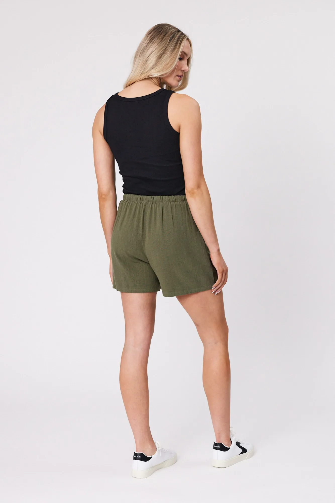 Shine On Essentials Rib Tank Black