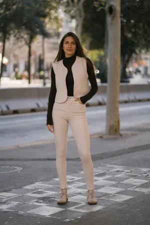 SKINNY HIGH RISE - BEIGE