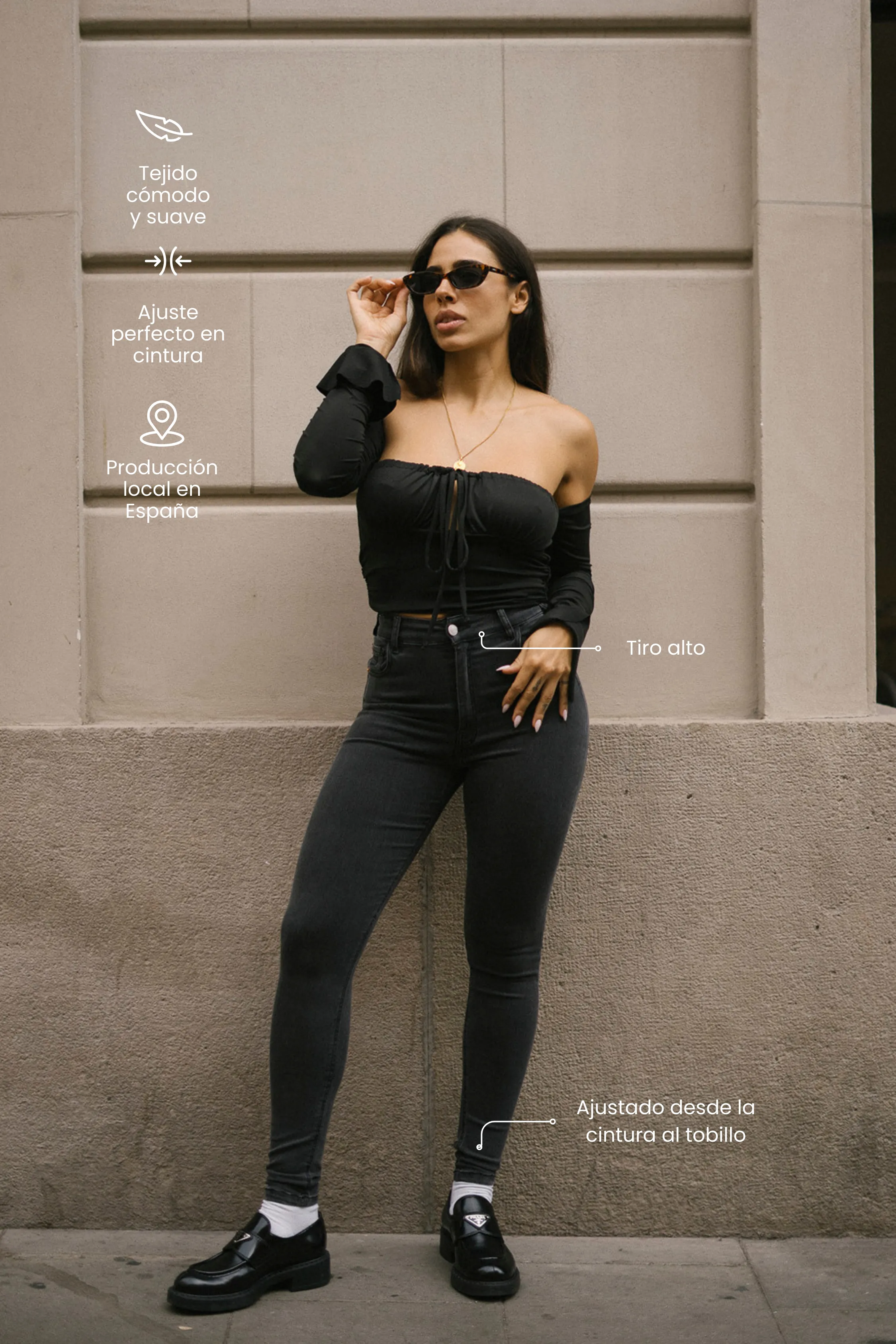 SKINNY HIGH RISE - GREY