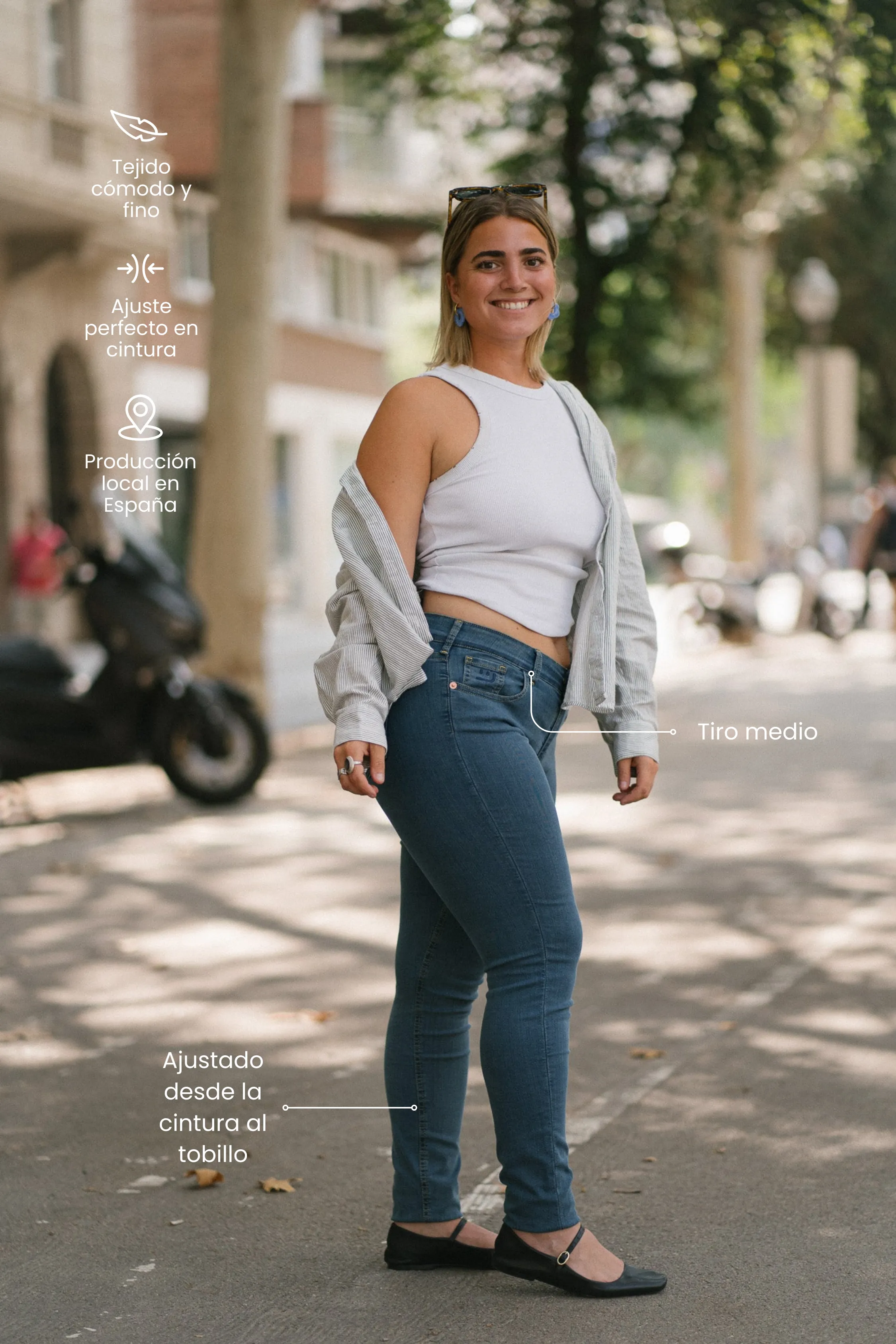 SKINNY MID RISE - LIGHT BLUE