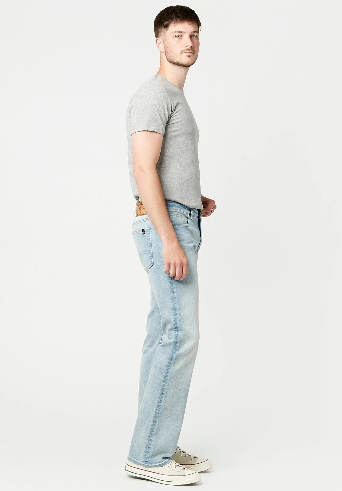 Slim Boot King Men's Jeans in Crinkled Bleached Blue - BM22791