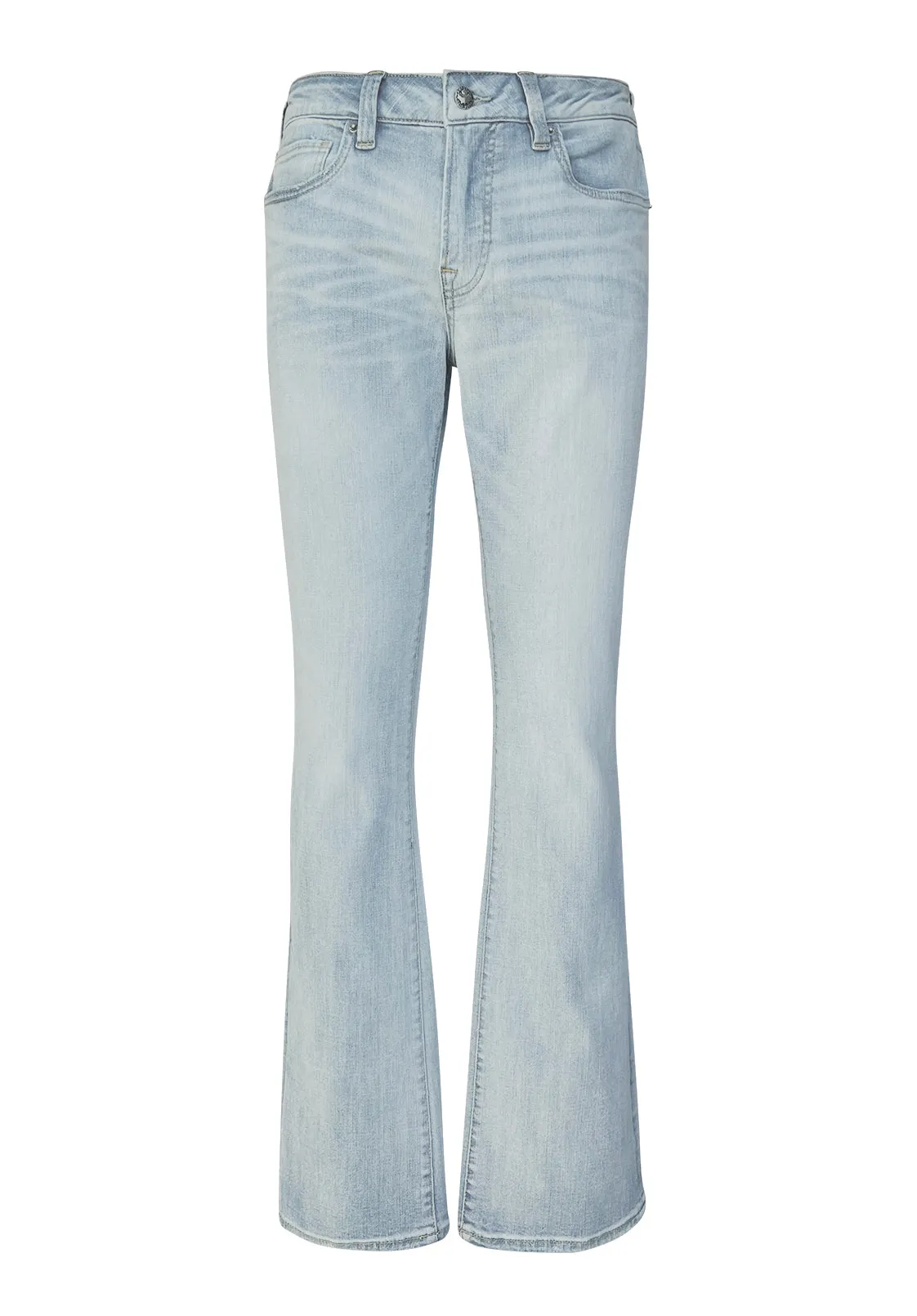 Slim Boot King Men's Jeans in Crinkled Bleached Blue - BM22791