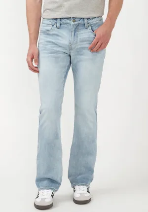 Slim Boot King Men's Jeans in Crinkled Bleached Blue - BM22791