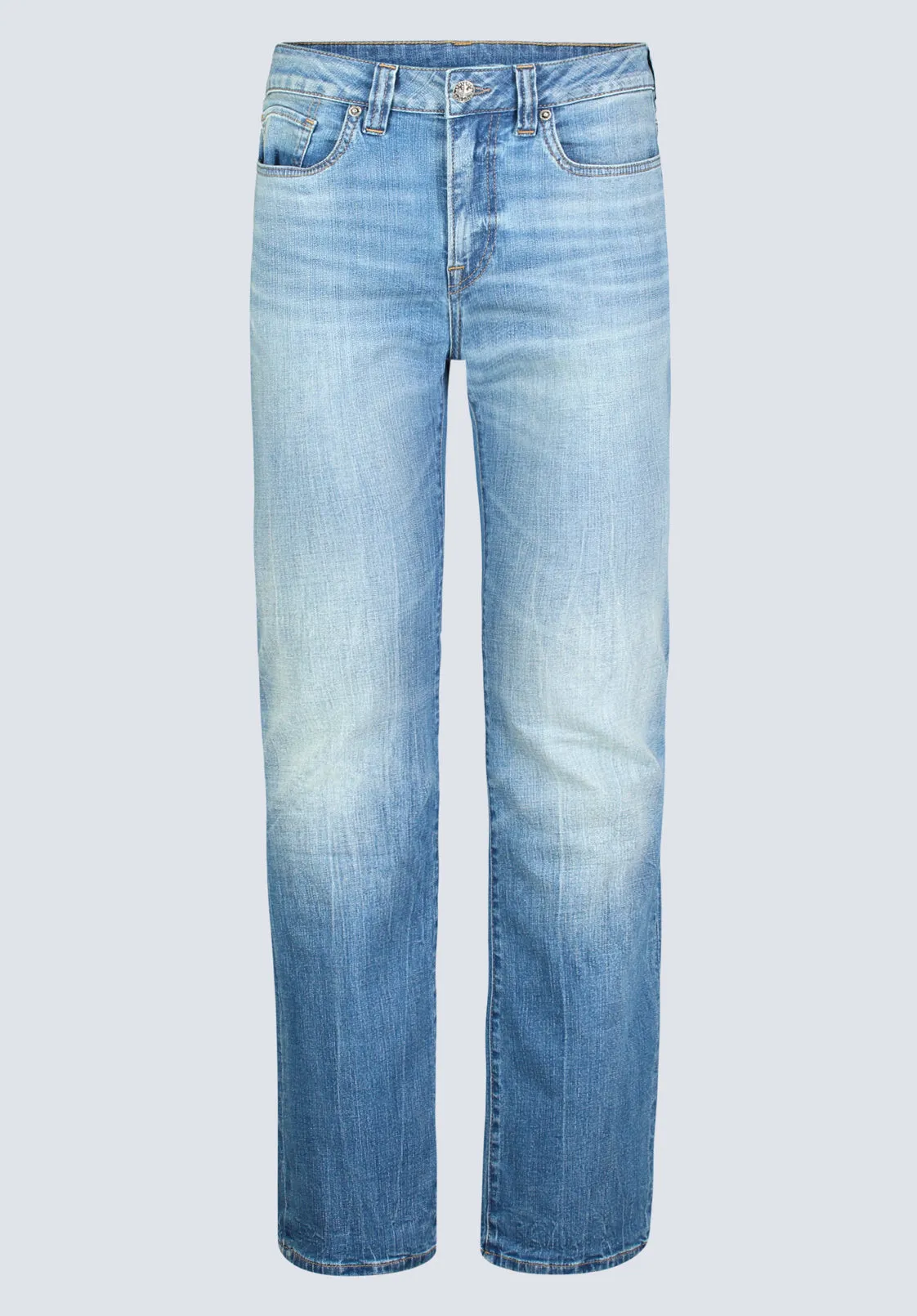Slim Boot King Men's Jeans, Veined and Sanded Indigo - BM26004