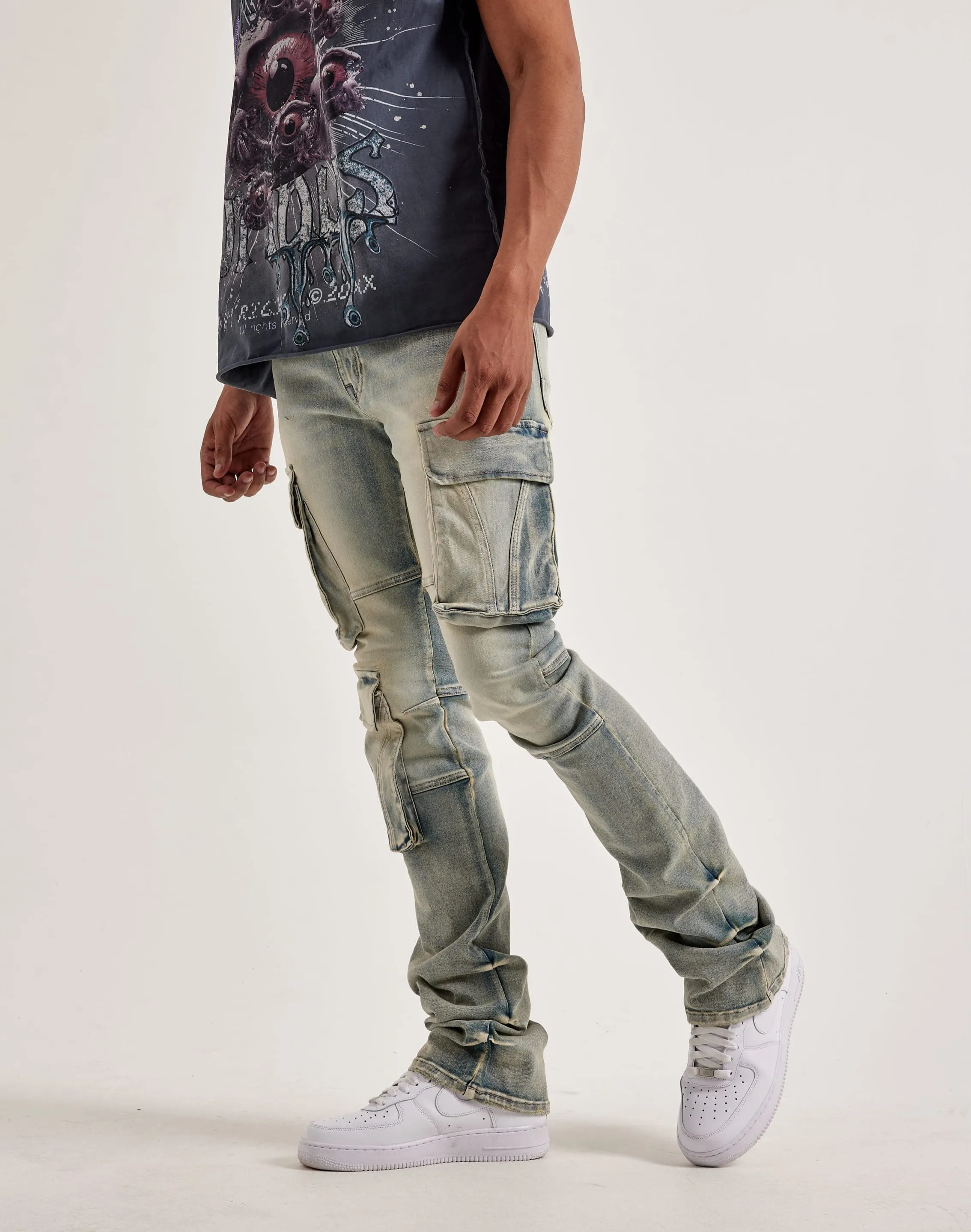 Smoke Rise Utility Pocket Cargo Jeans