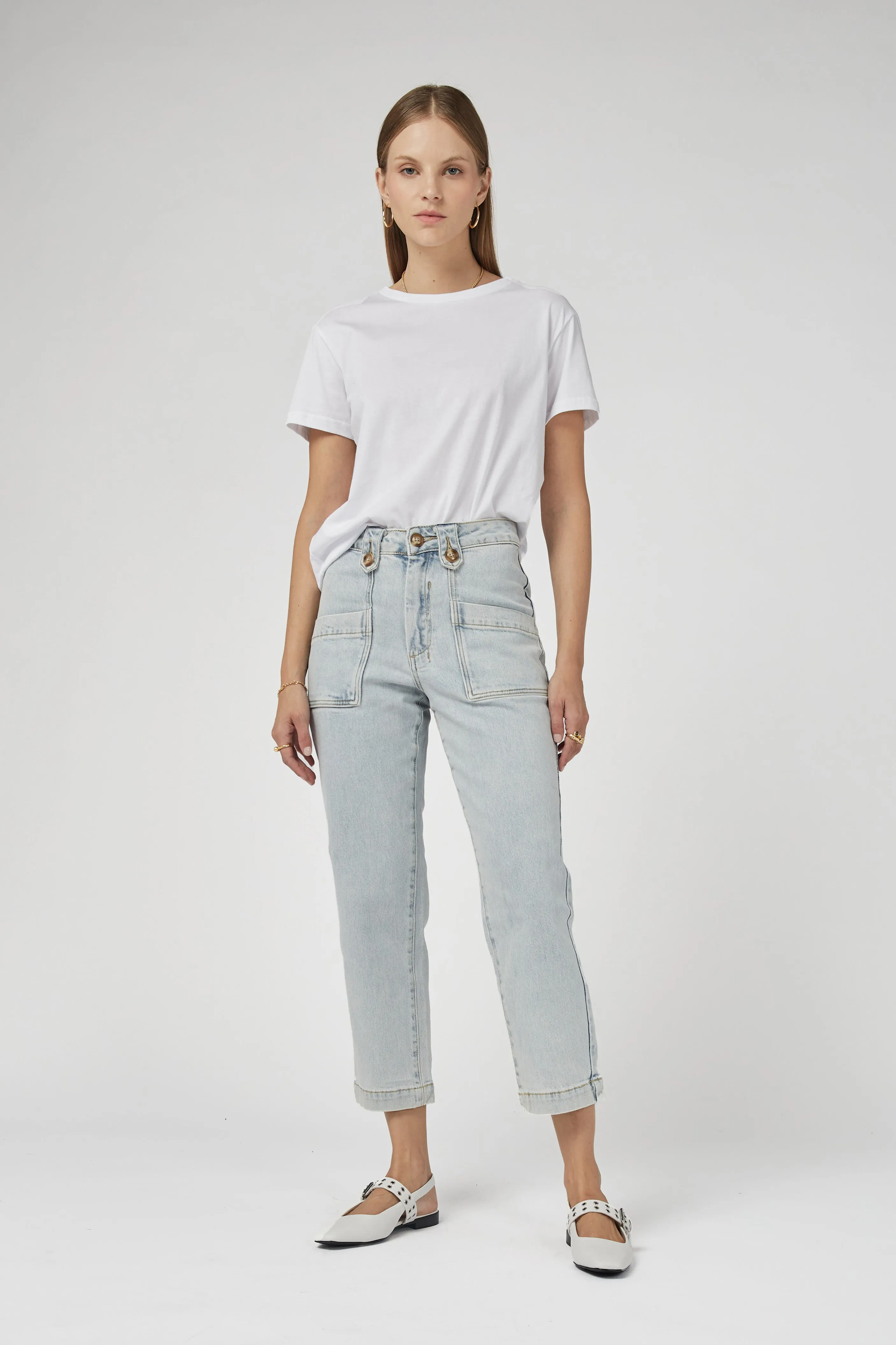 Stella Stretch High Waisted Denim Trousers
