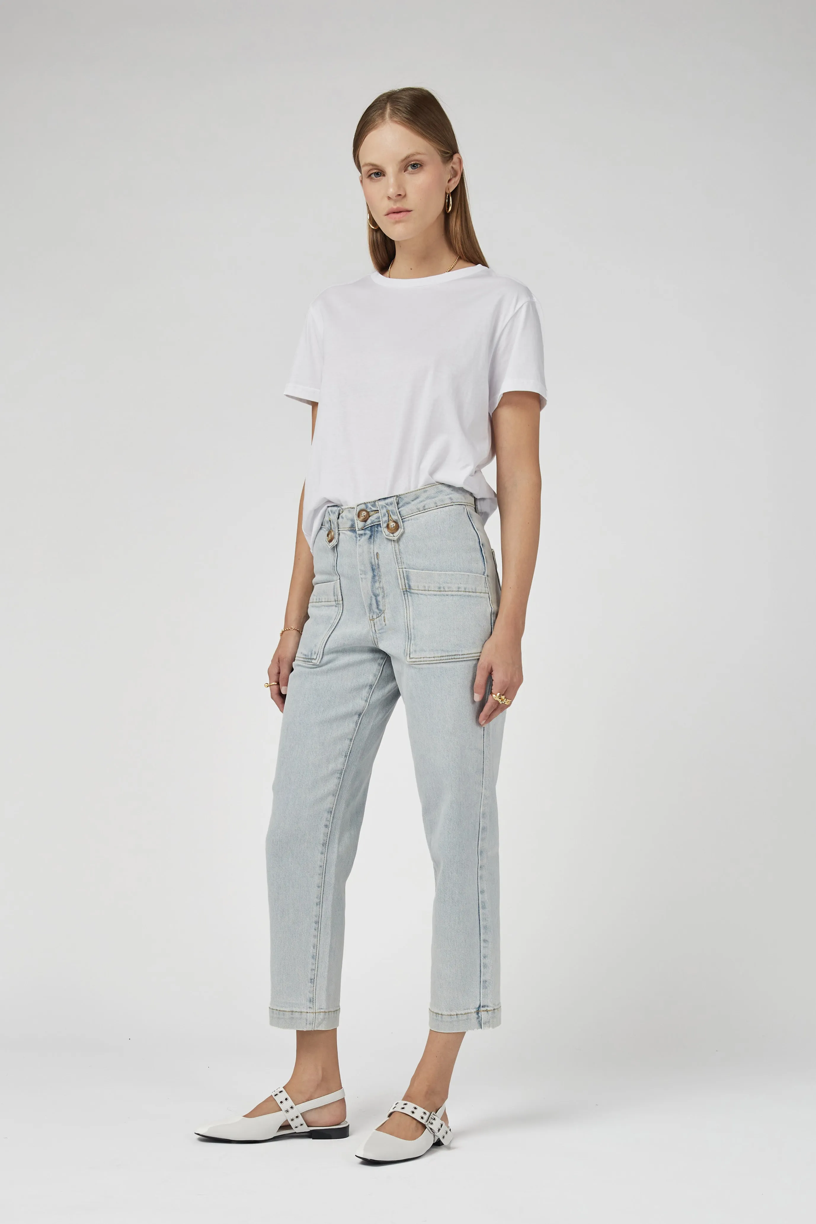 Stella Stretch High Waisted Denim Trousers