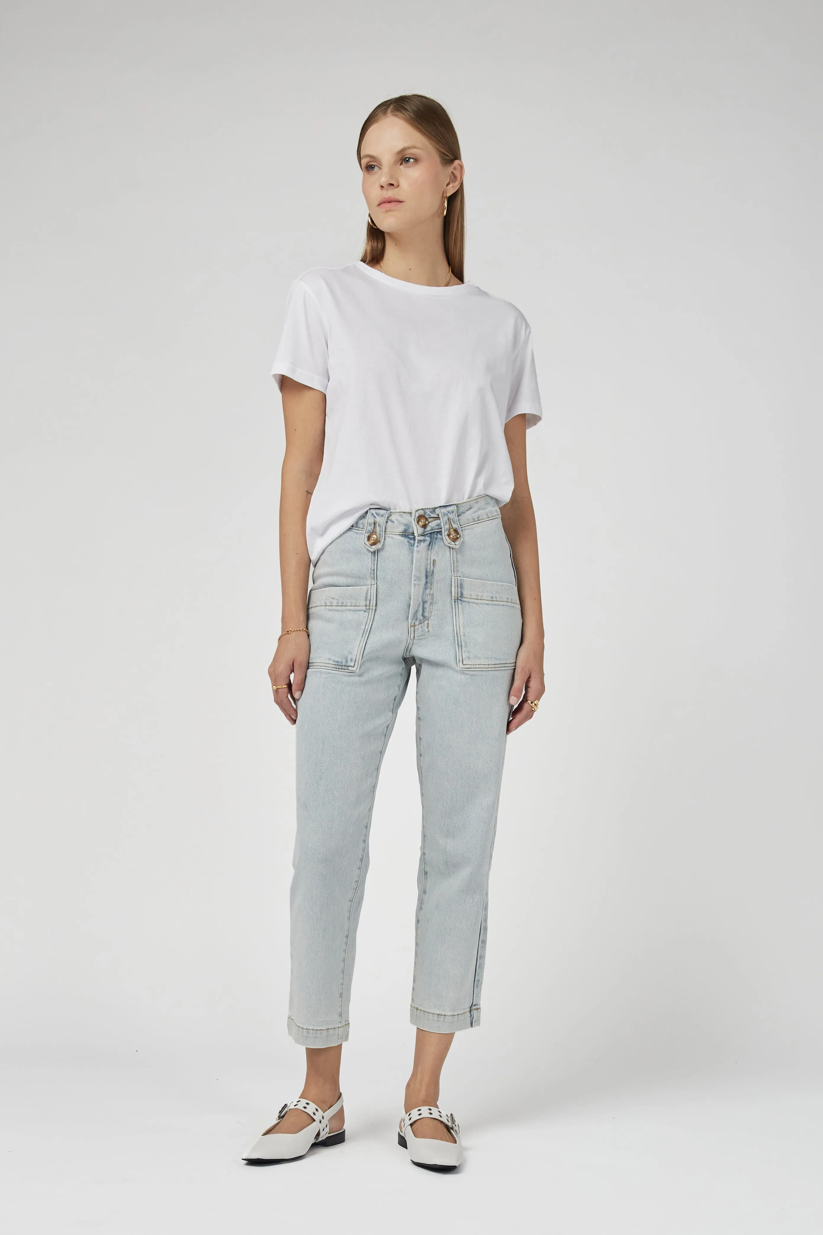 Stella Stretch High Waisted Denim Trousers