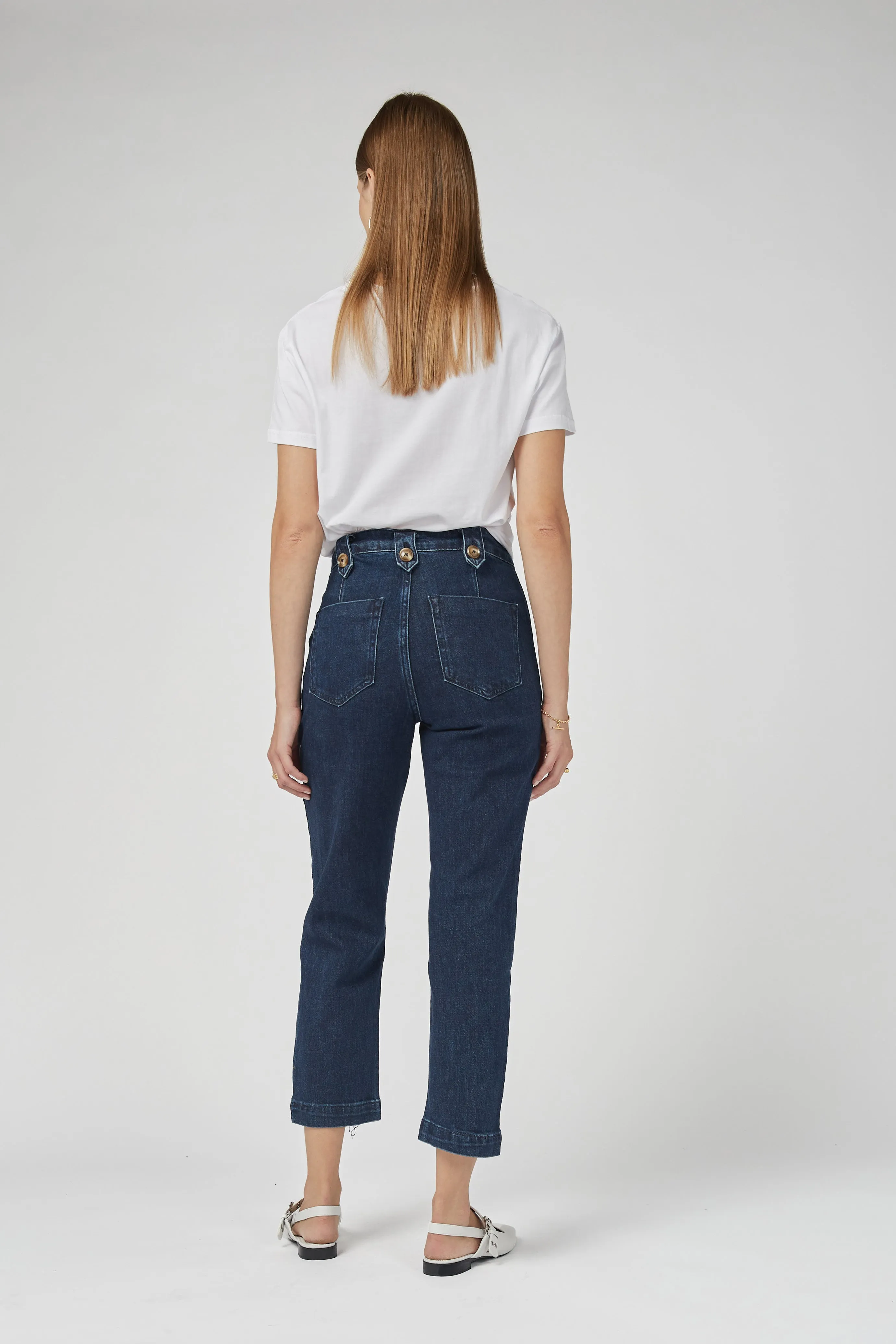 Stella Stretch High Waisted Indigo Trousers