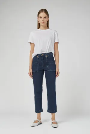 Stella Stretch High Waisted Indigo Trousers