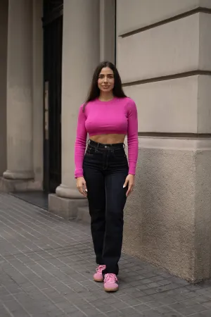 STRAIGHT HIGH RISE - RAW DENIM