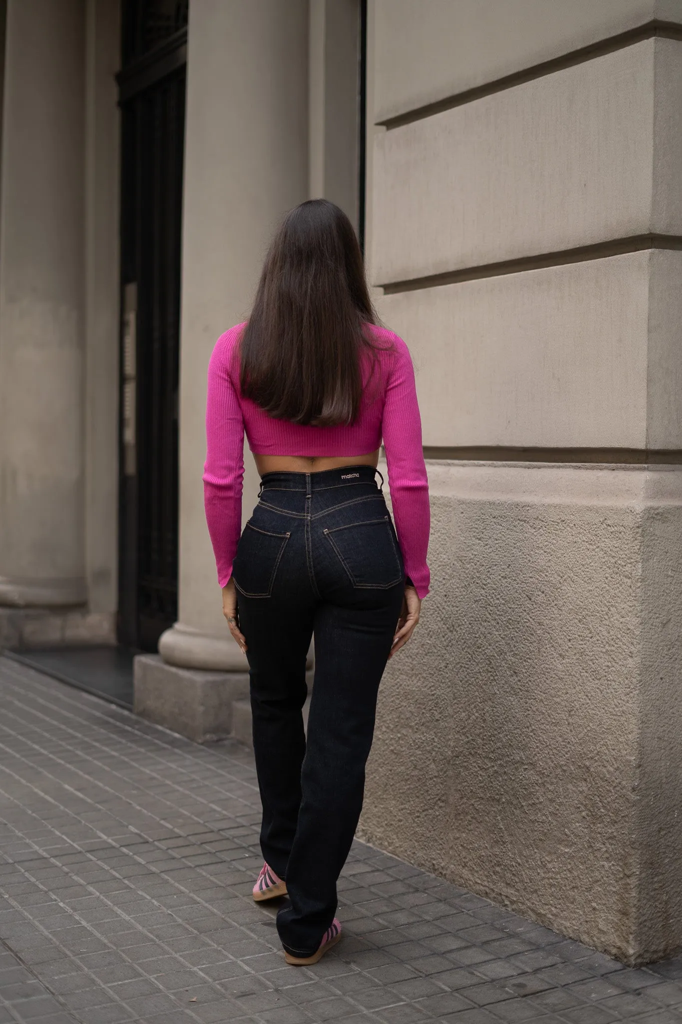 STRAIGHT HIGH RISE - RAW DENIM