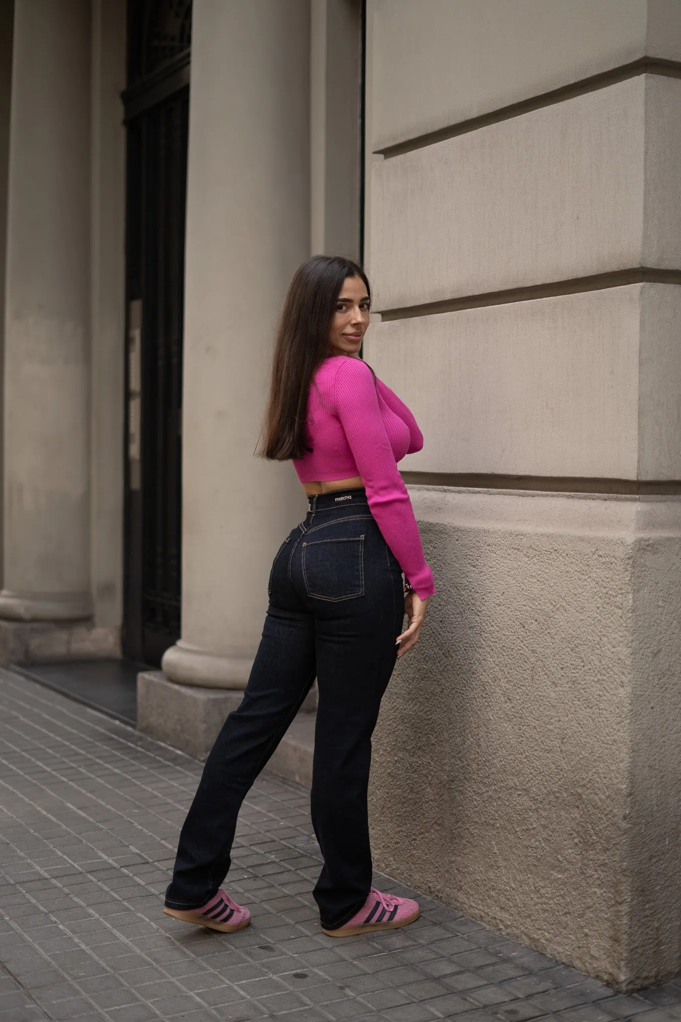 STRAIGHT HIGH RISE - RAW DENIM
