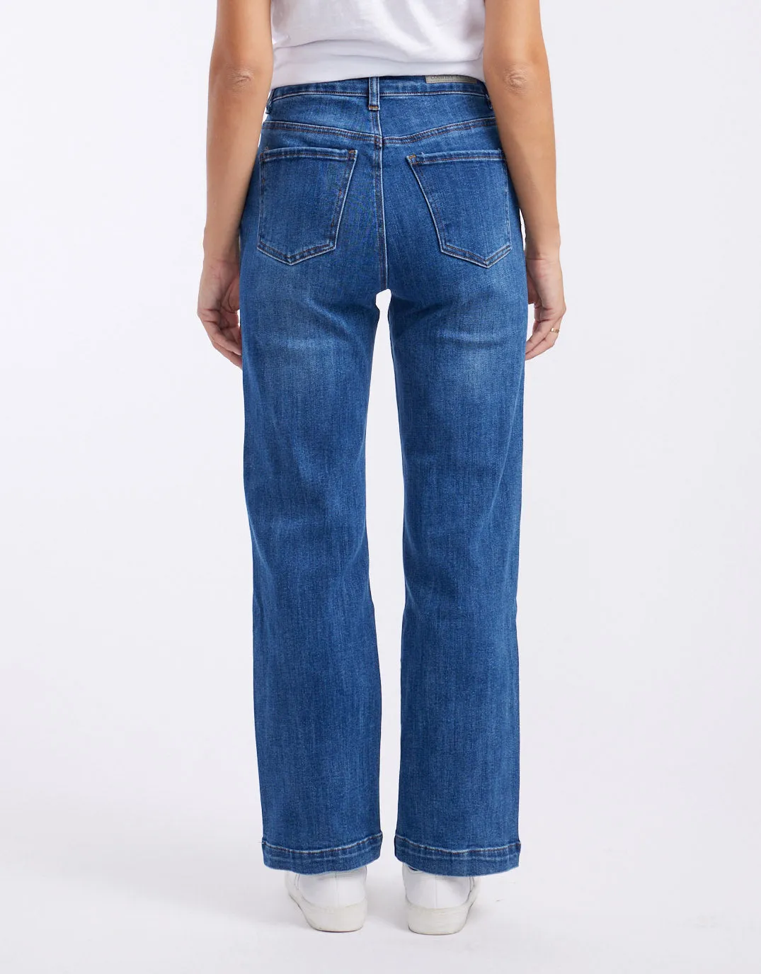 Stretch Straight Leg Jean - Mid Blue Wash