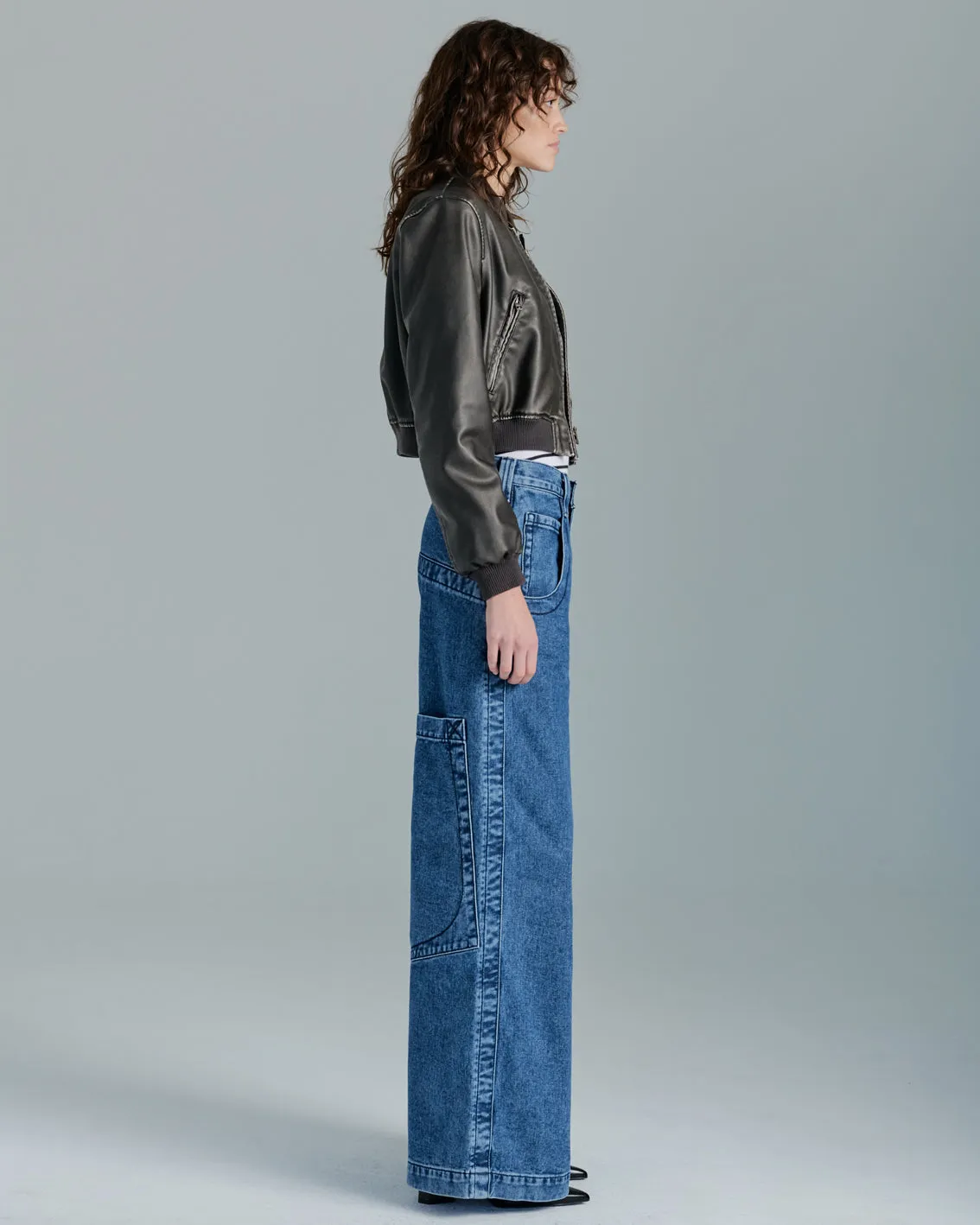 The Camilla Jeans. 27”. Dark Stone.
