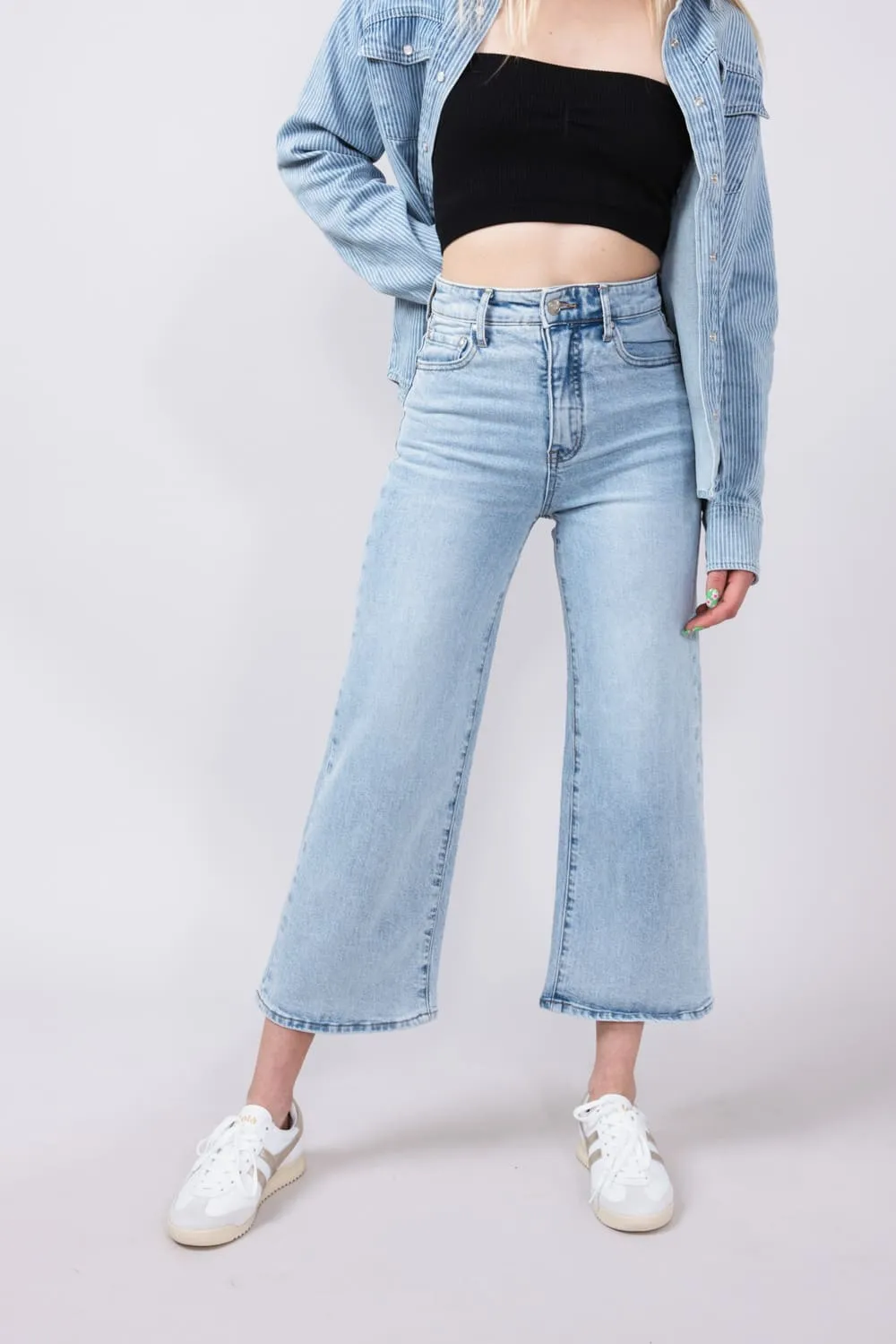Thread & Supply High Rise Luca Vintage Cropped Wide Leg Jeans for Women | B2379VSDTS-LIGHTWASH