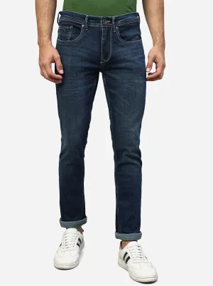 Tinted Blue Washed Slim Fit Jeans | JadeBlue
