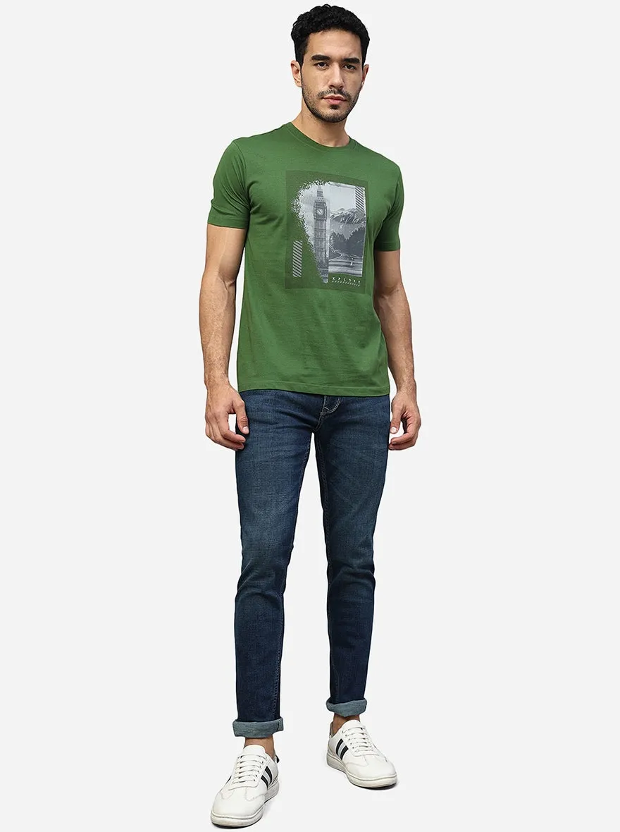 Tinted Blue Washed Slim Fit Jeans | JadeBlue