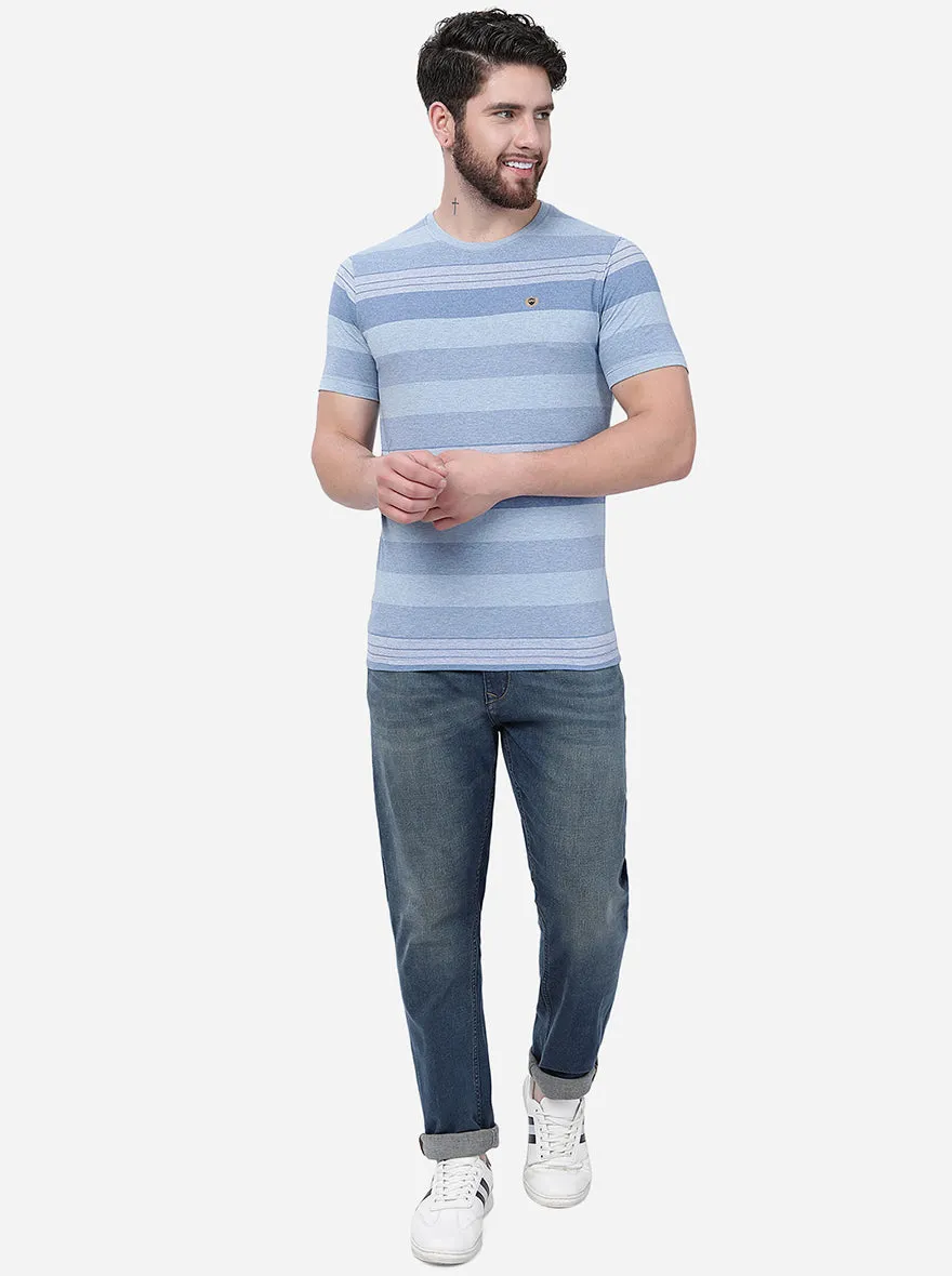 Tinted Blue Washed Straight Fit Jeans | JadeBlue