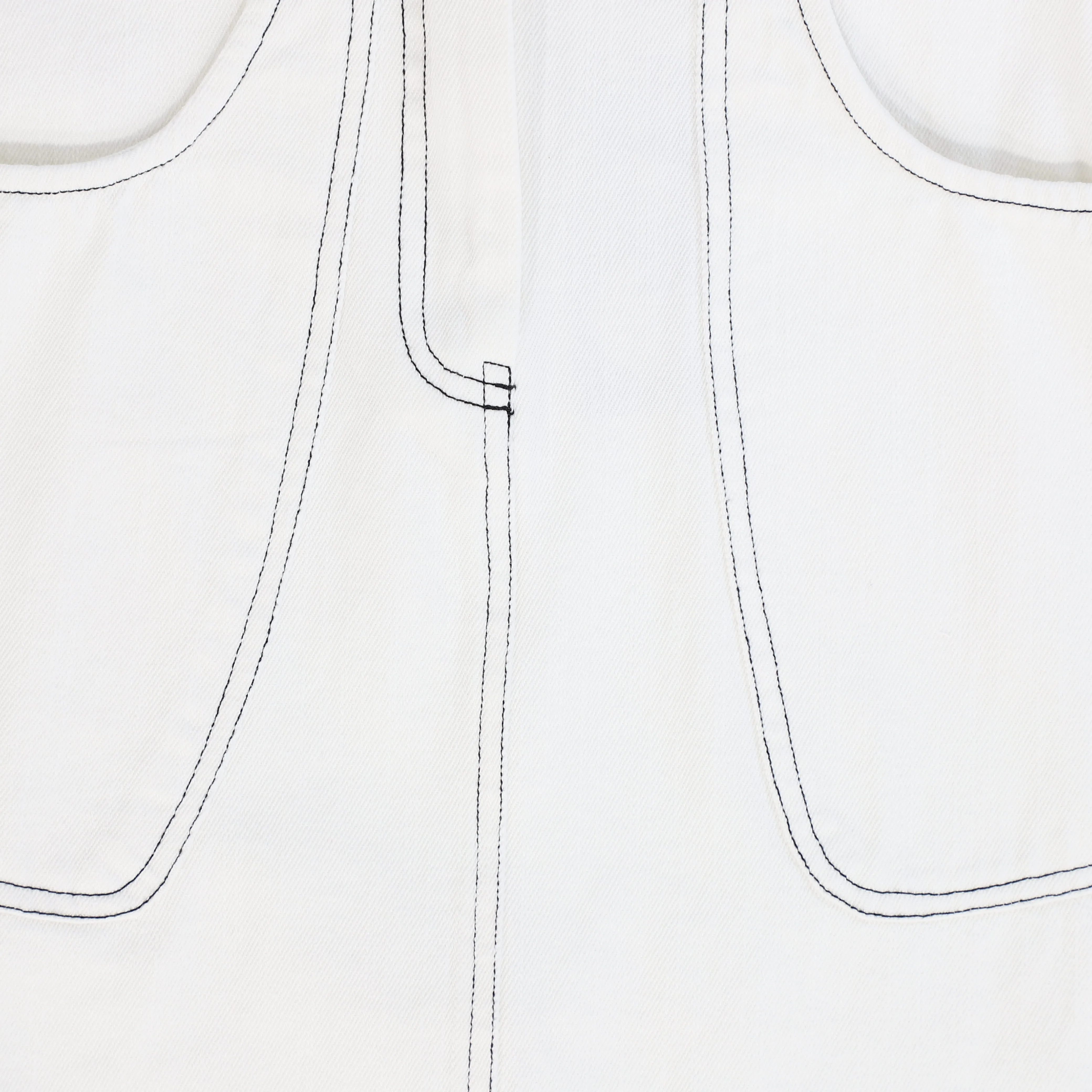 VALENTINA WHITE DENIM SEAM DETAIL MAXI SKIRT