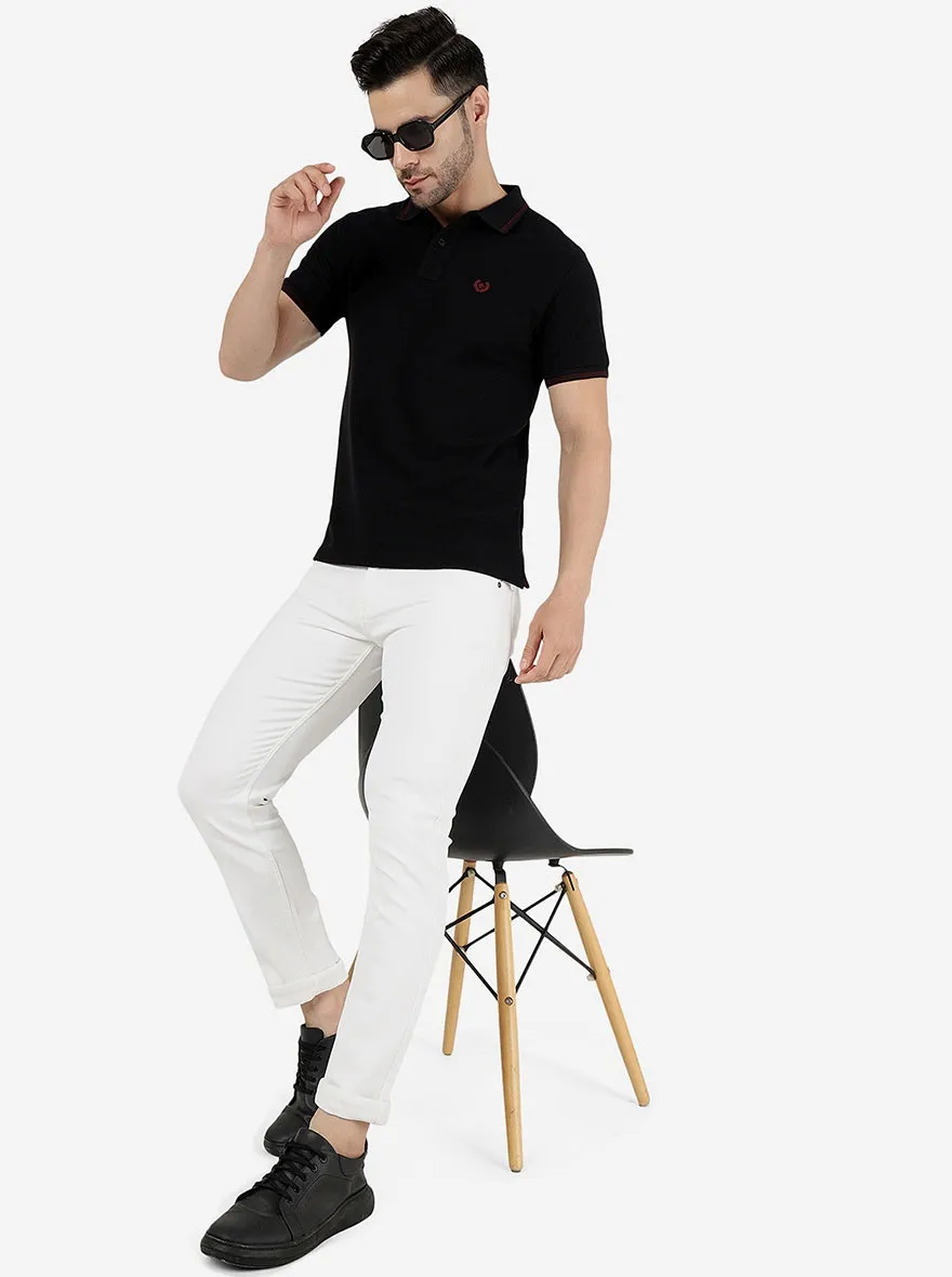 White Solid Narrow Fit Jeans | Greenfibre
