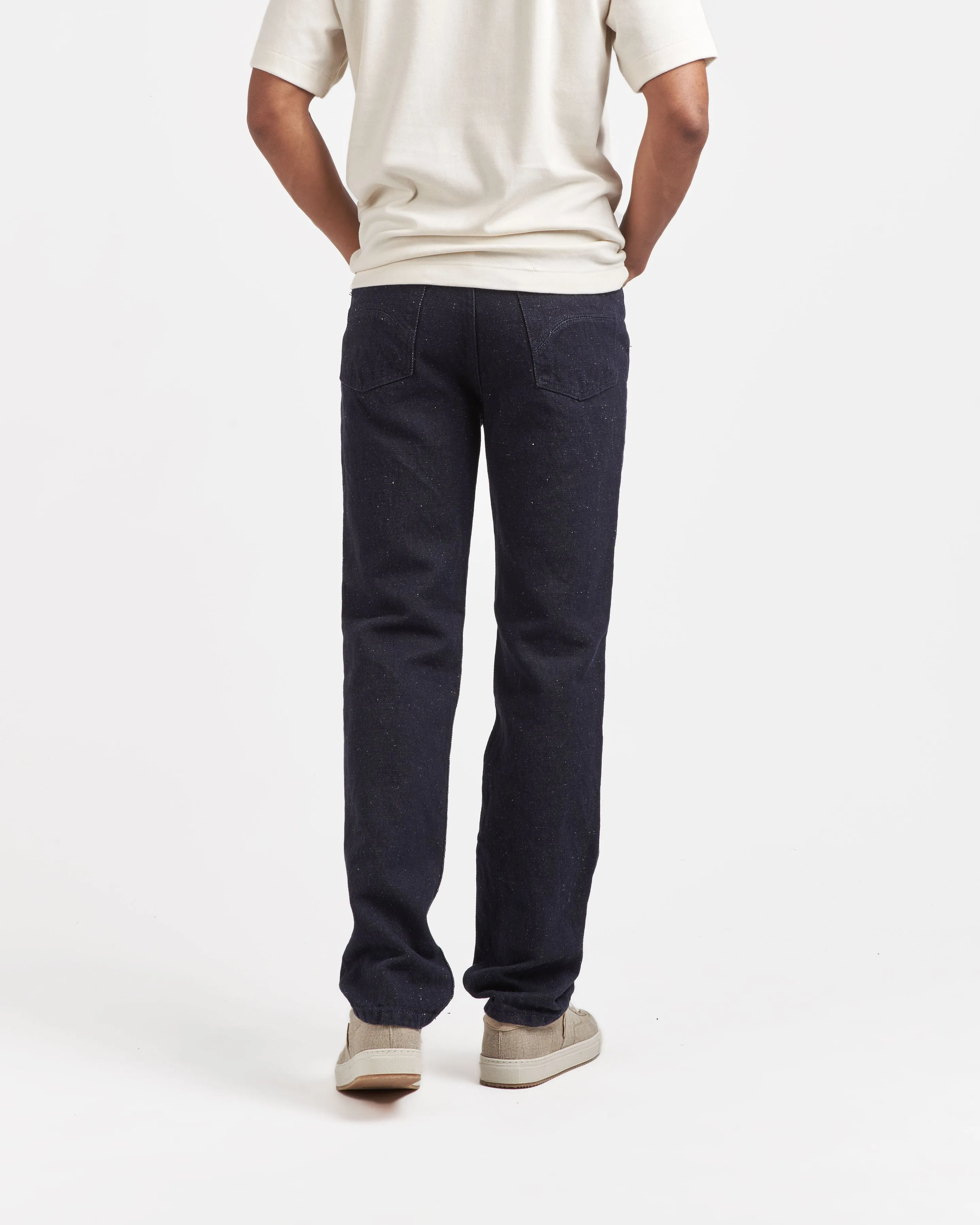 Wide unisex high waisted hemp jeans