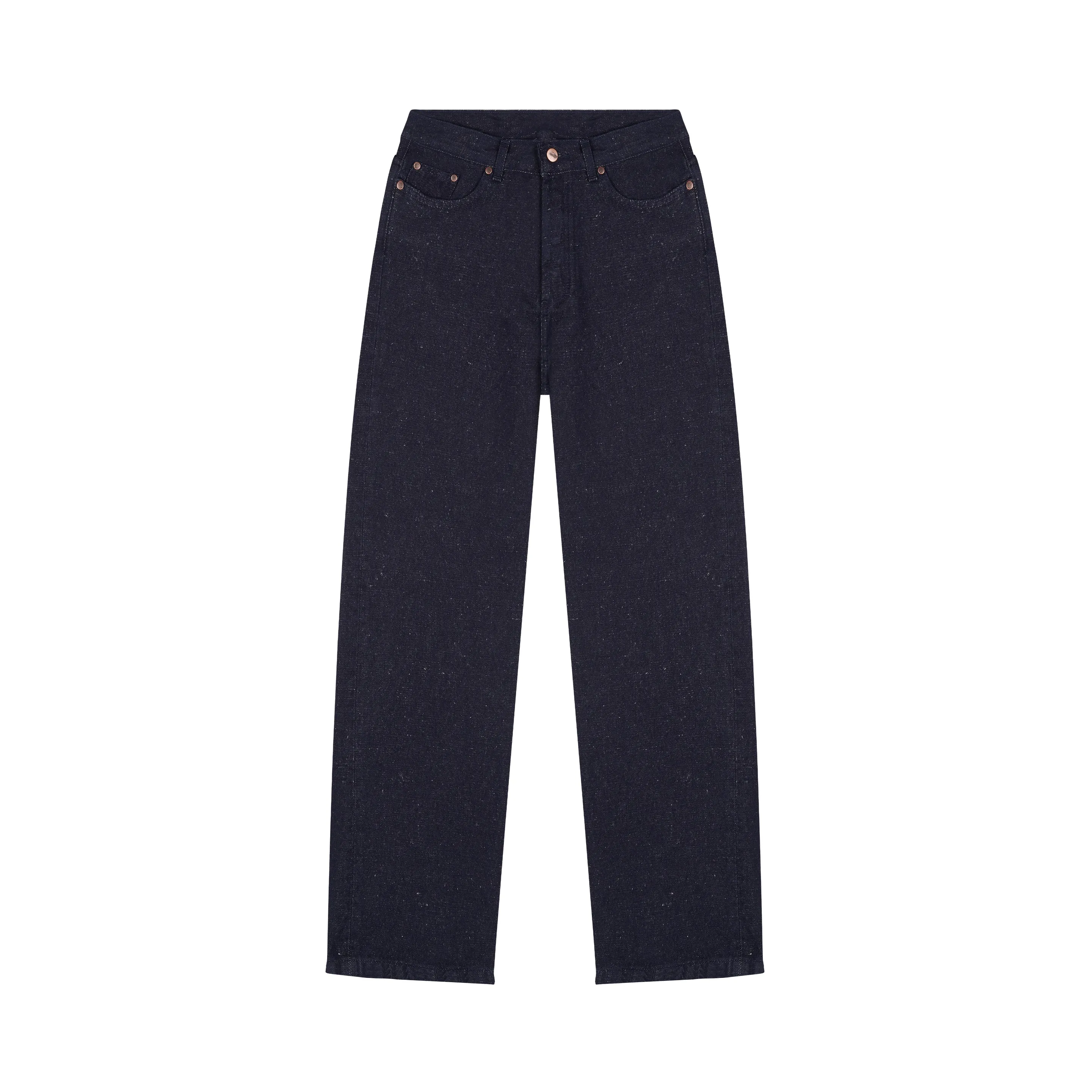Wide unisex high waisted hemp jeans