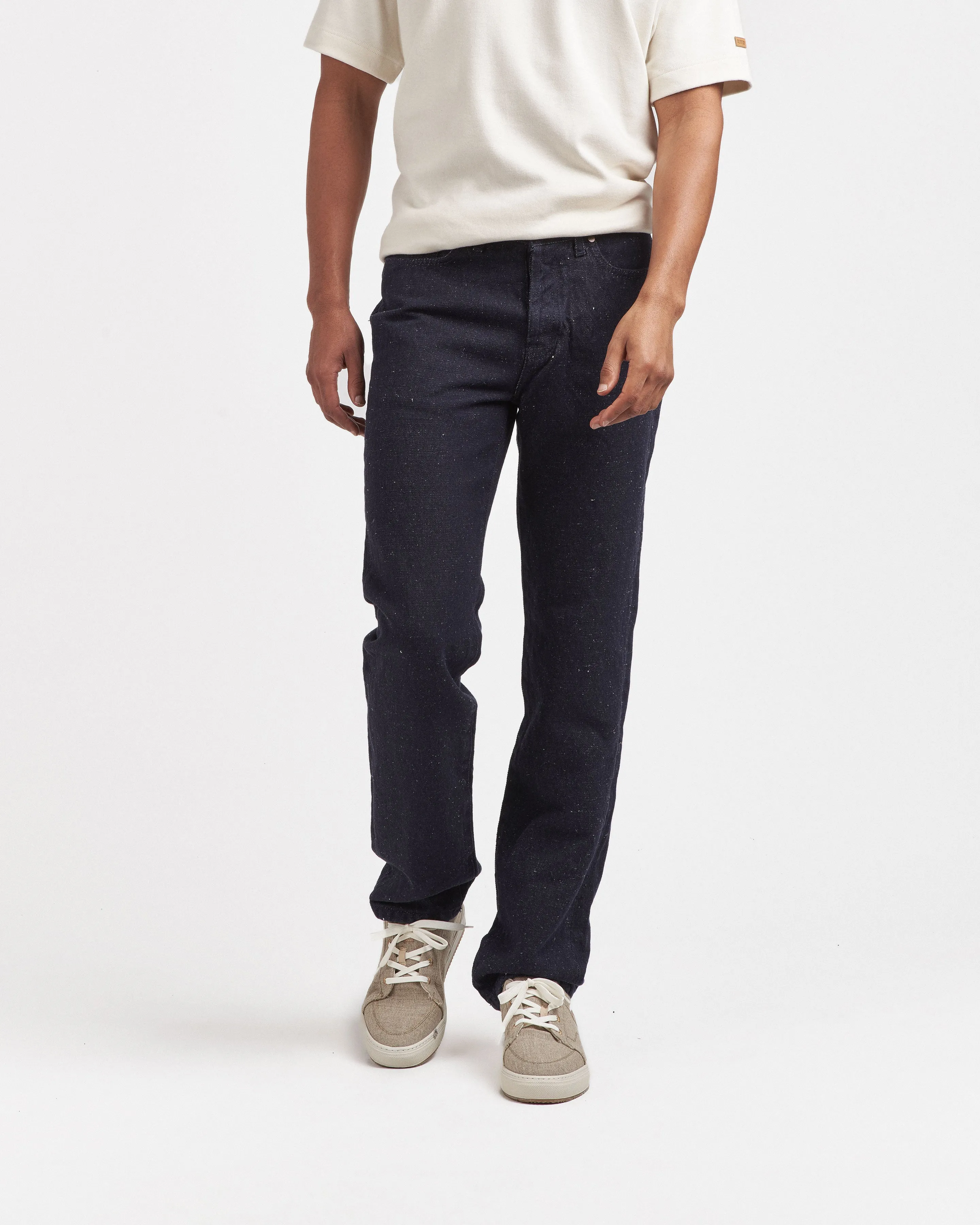 Wide unisex high waisted hemp jeans