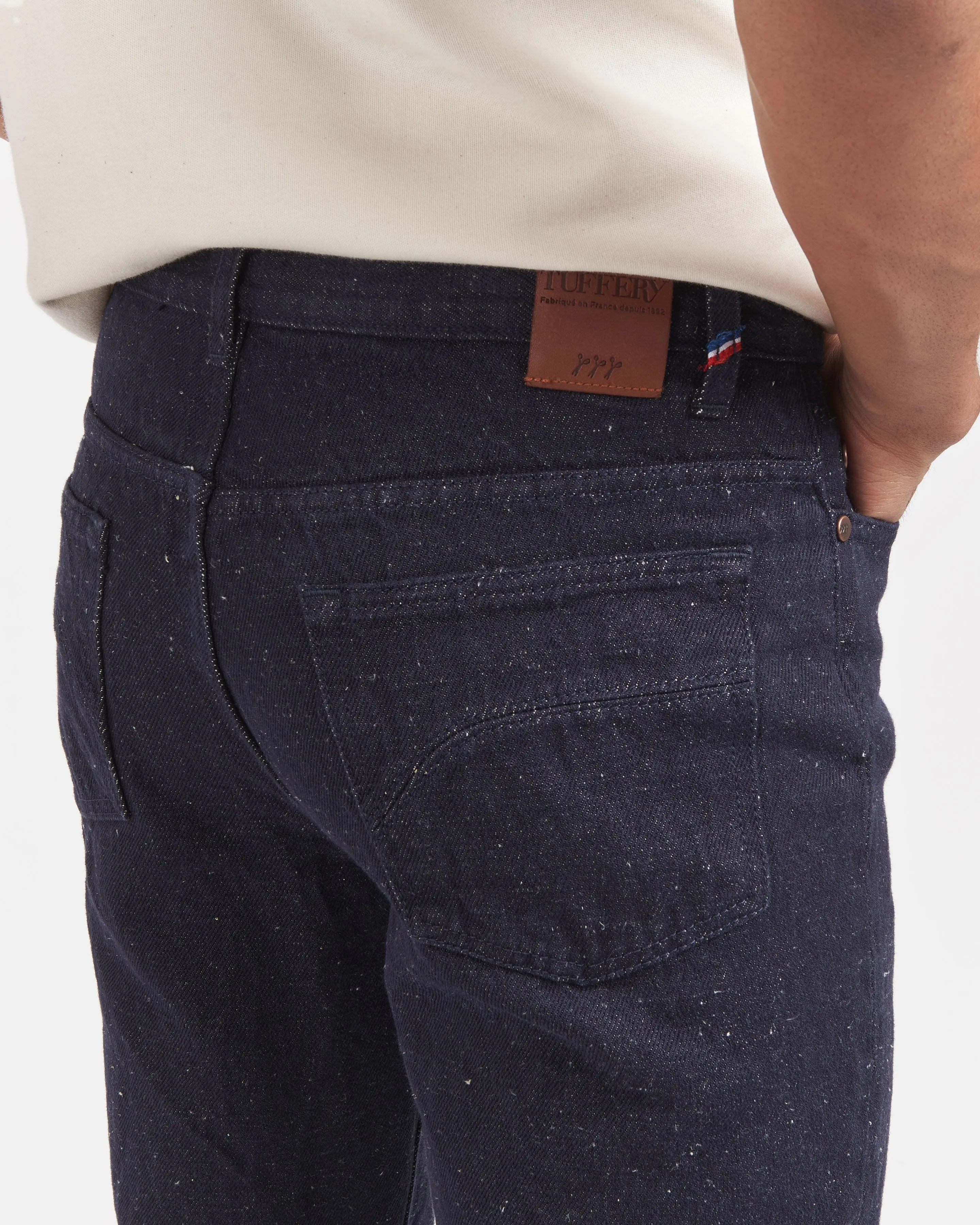 Wide unisex high waisted hemp jeans