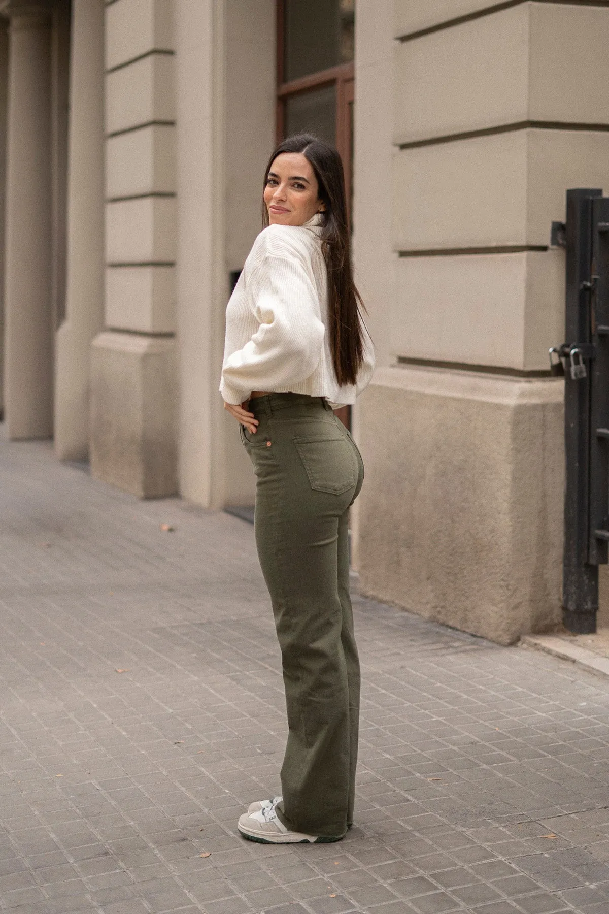 WIDELEG HIGH RISE - KHAKI