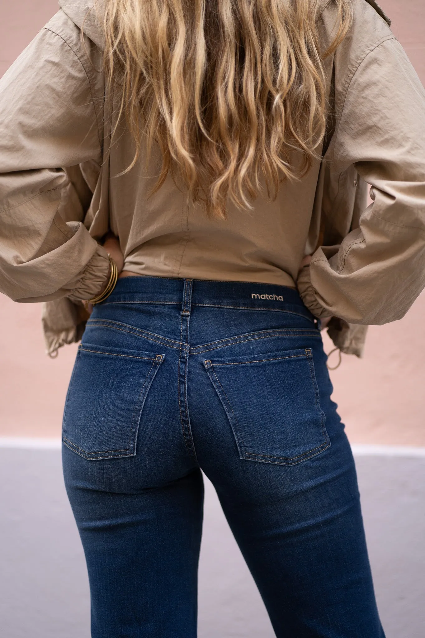 WIDELEG MID RISE - DARK BLUE