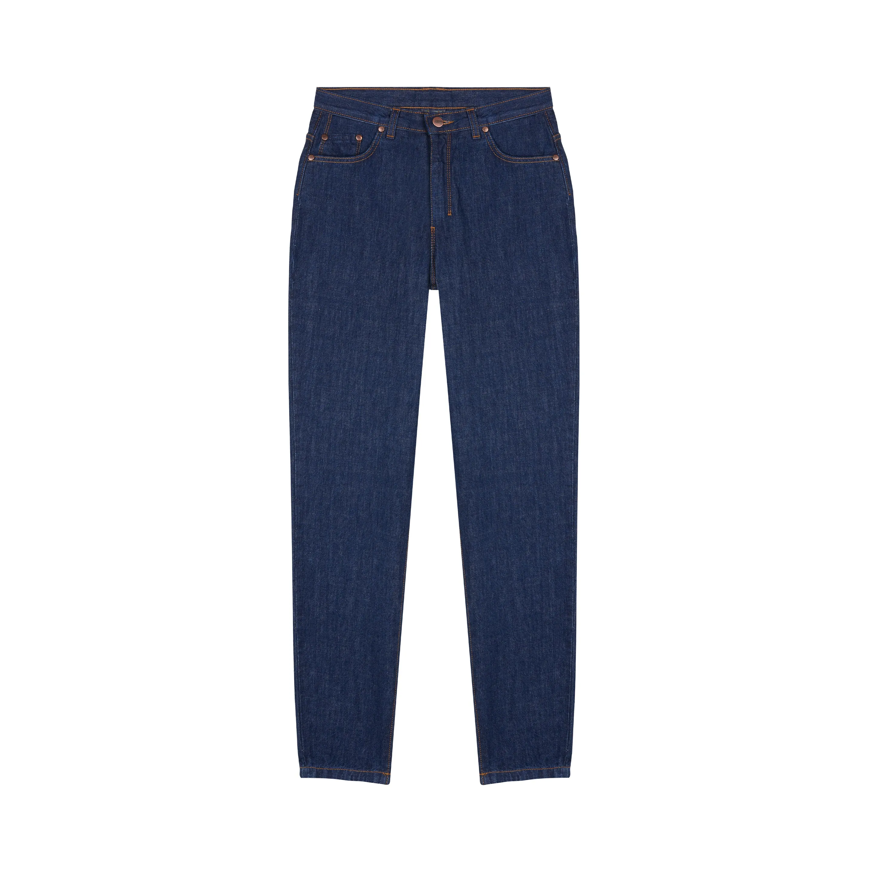 Women's high-waisted organic cotton mom jeans