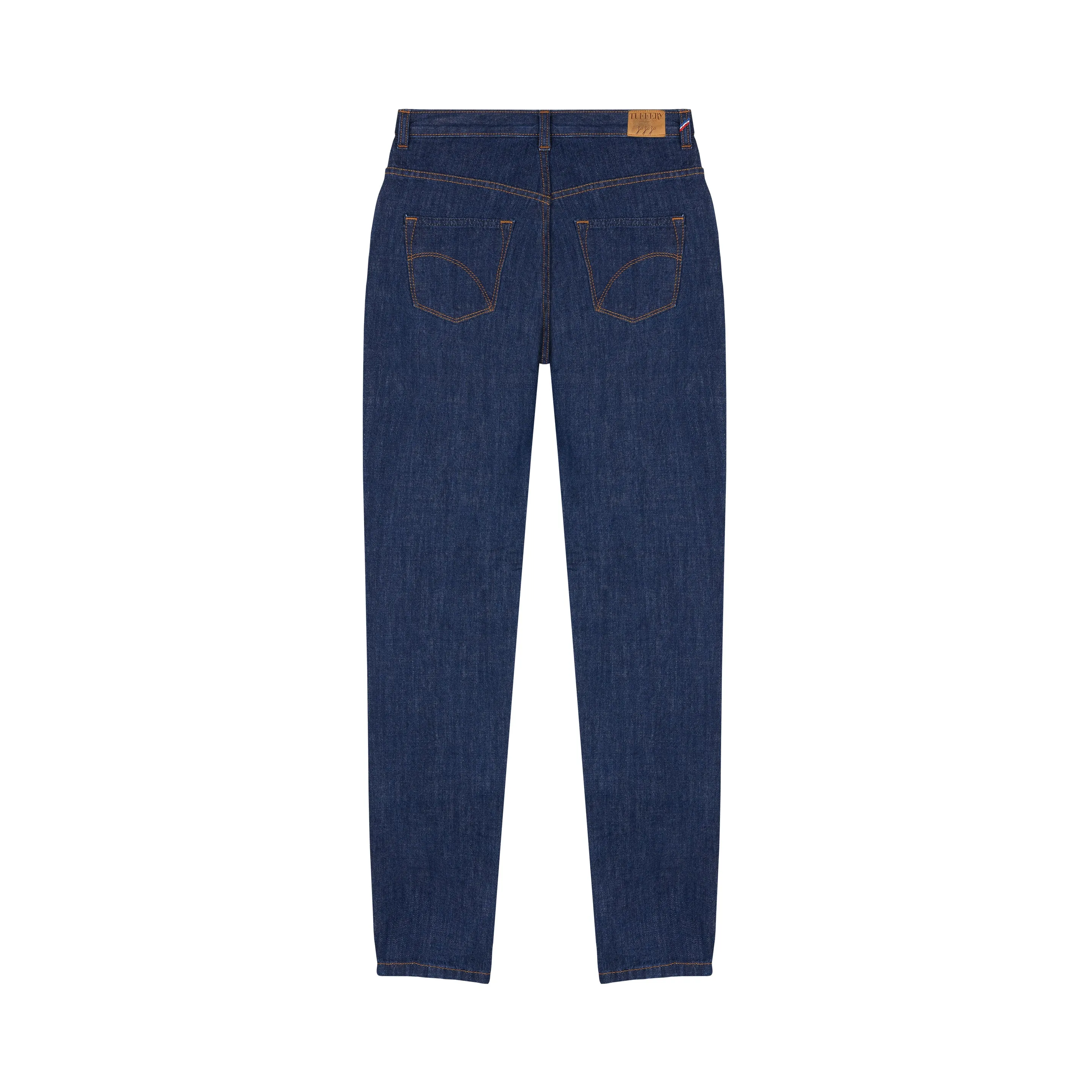 Women's high-waisted organic cotton mom jeans