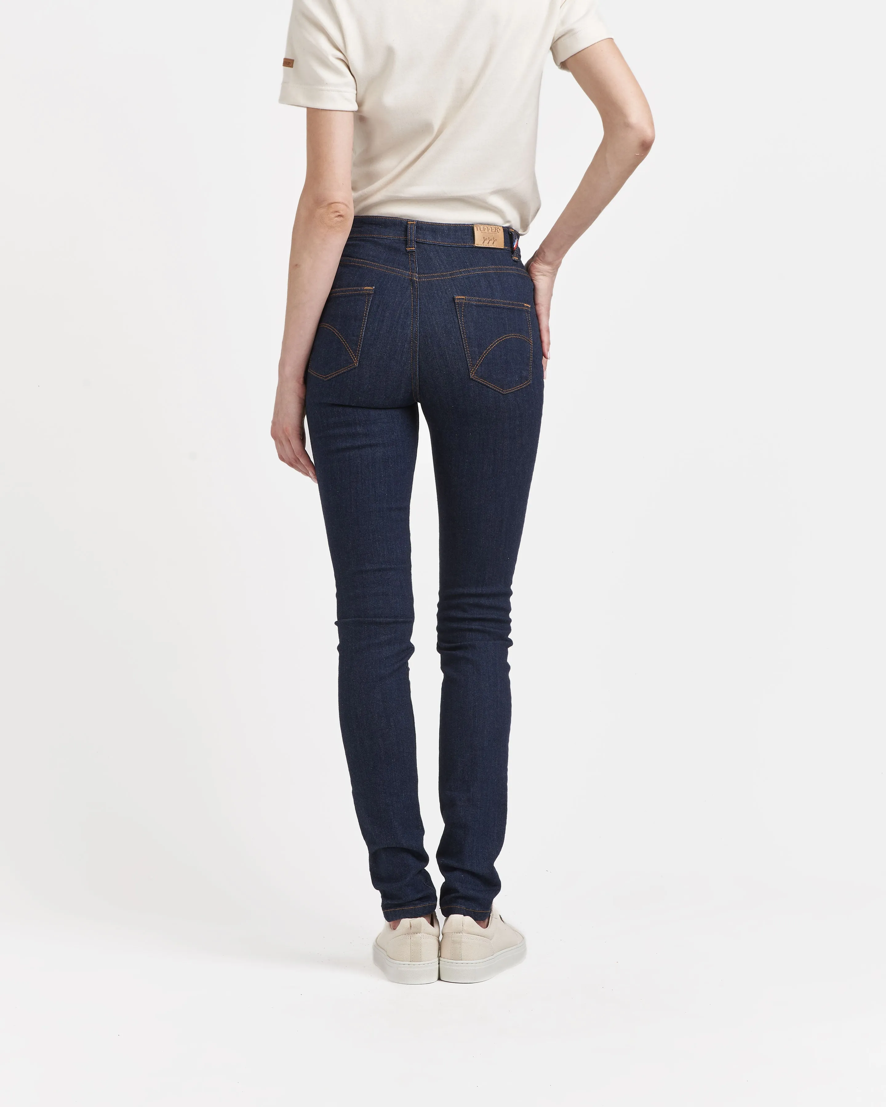 Women's slim-fit high-waisted organic cotton jeans