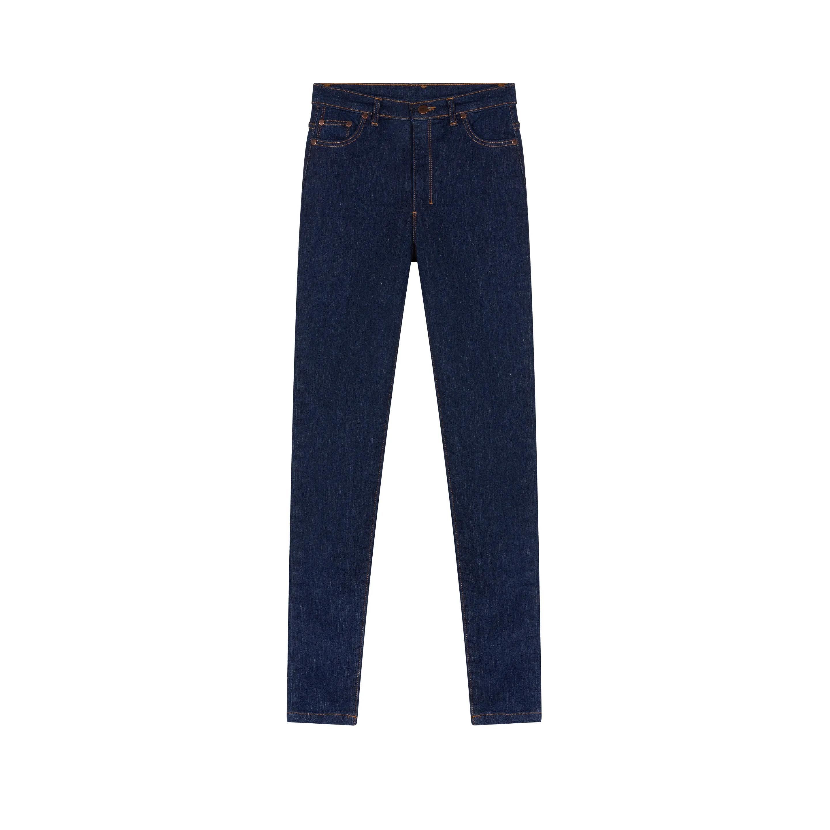 Women's slim-fit high-waisted organic cotton jeans